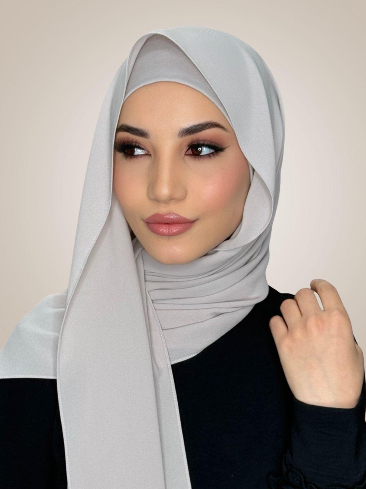 Matching Chiffon Hijab Set-Misty Lilac