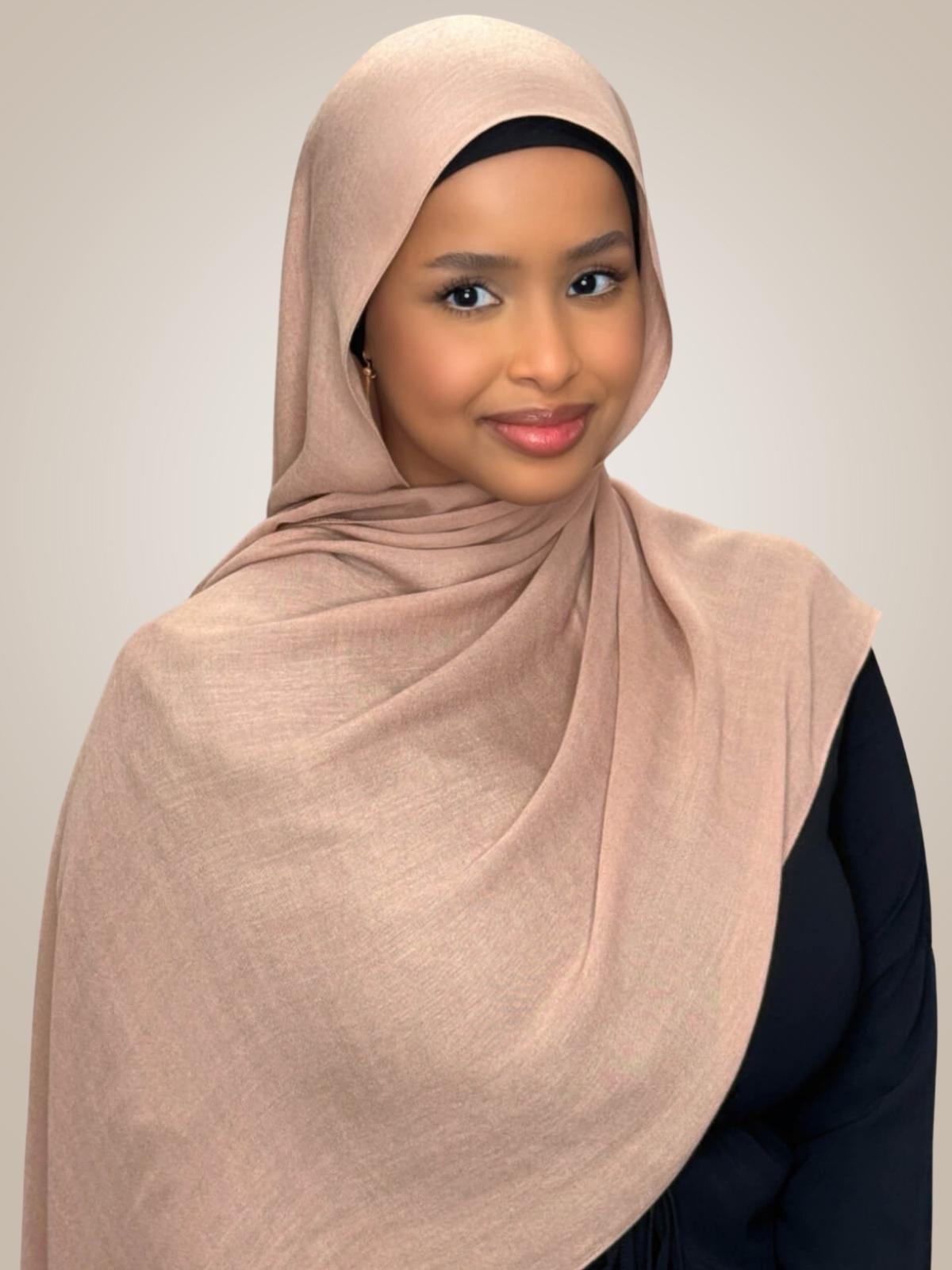 Cotton Modal Hijab-Cocoa Beige