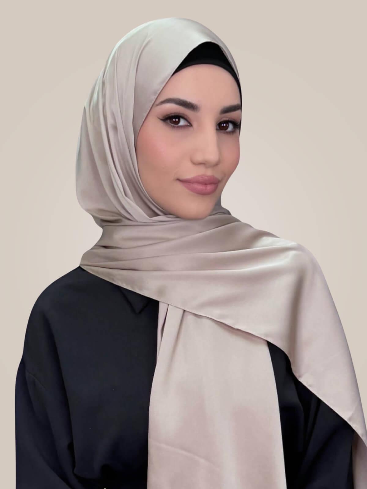 Premium Satin Hijab-Toasted Sand