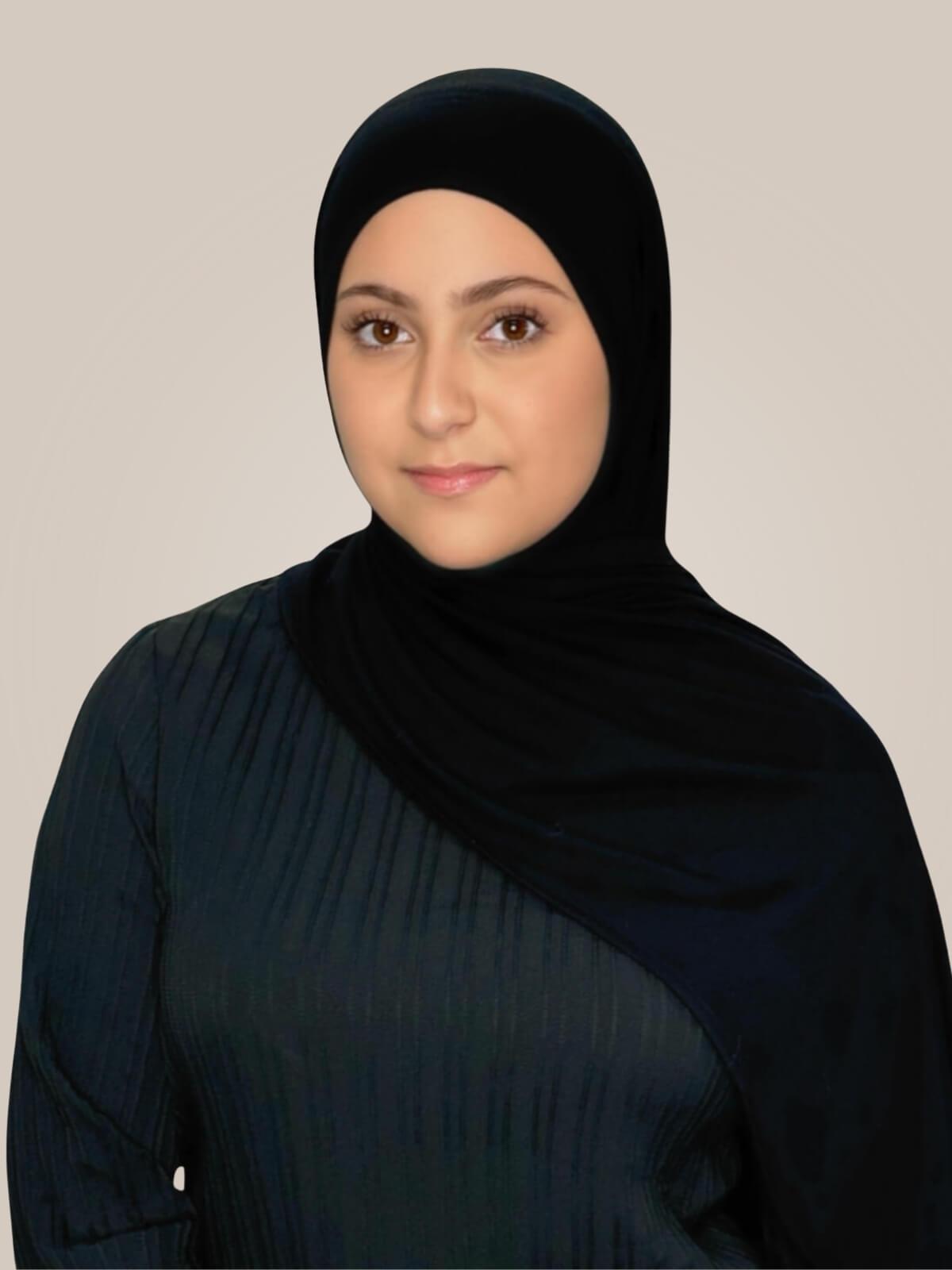 Modish Girl Pre-Sewn Jersey Hijab-Black
