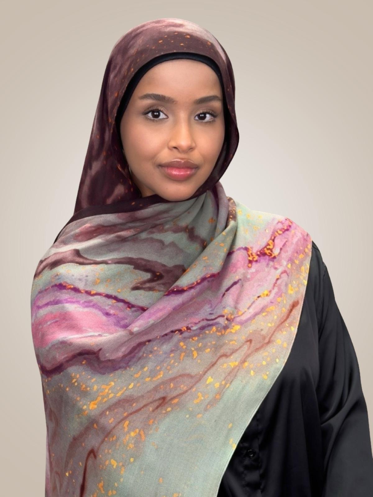 Print Modal Hijab-Rose Mirage