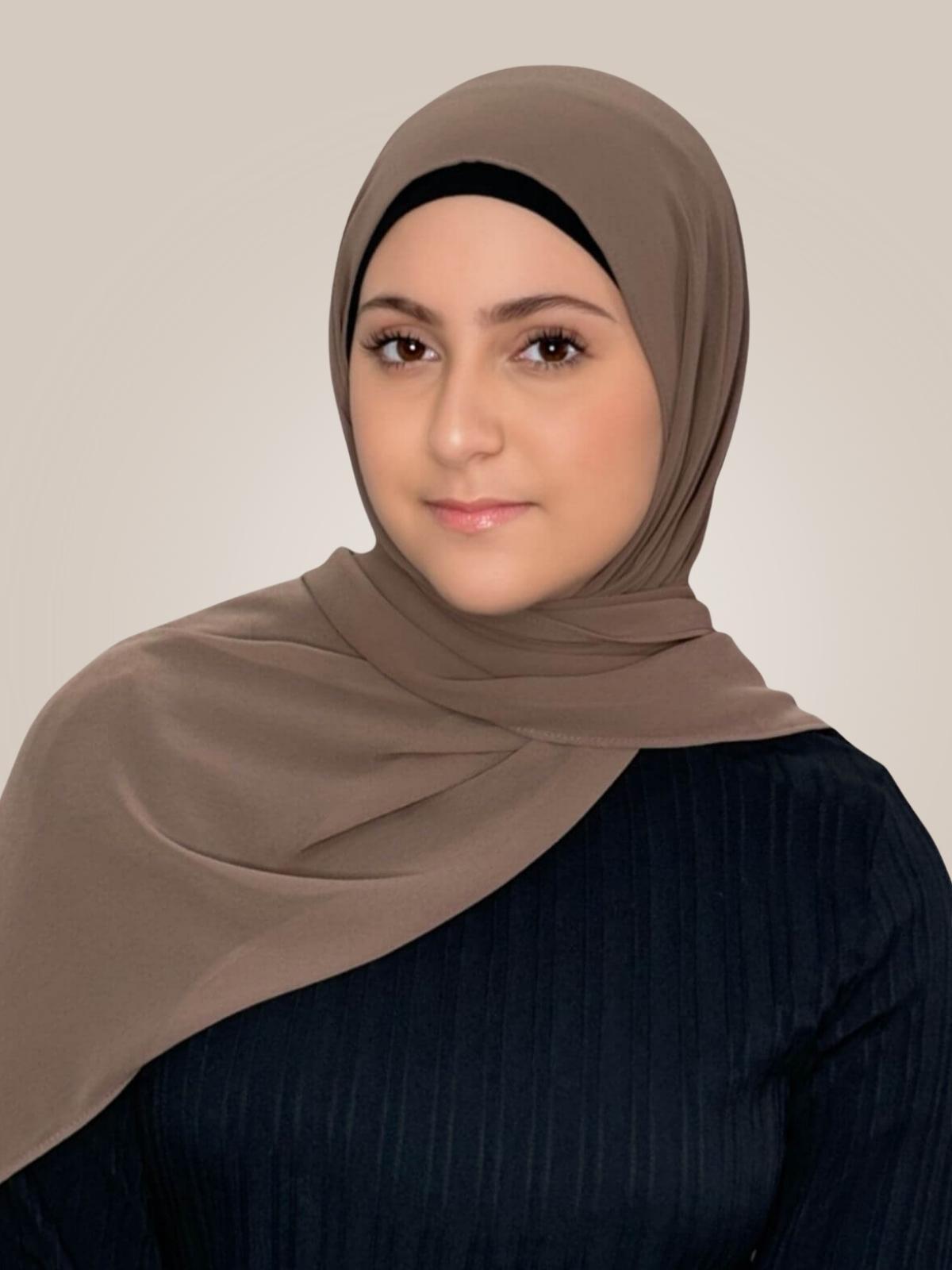 Modish Girl Luxury Chiffon Hijab-Chestnut Brown