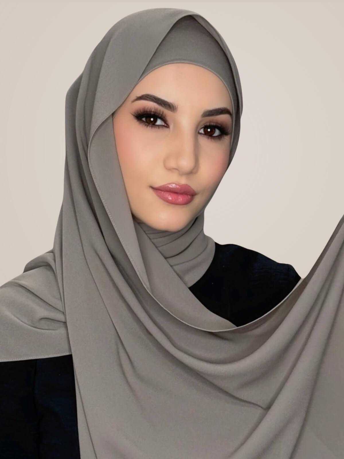 Matching Chiffon Hijab Set-Truffle