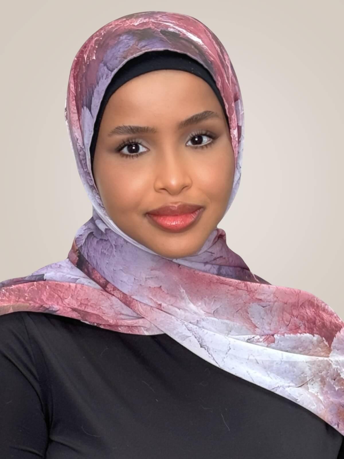 Printed Chiffon Hijab-Muted Mirage