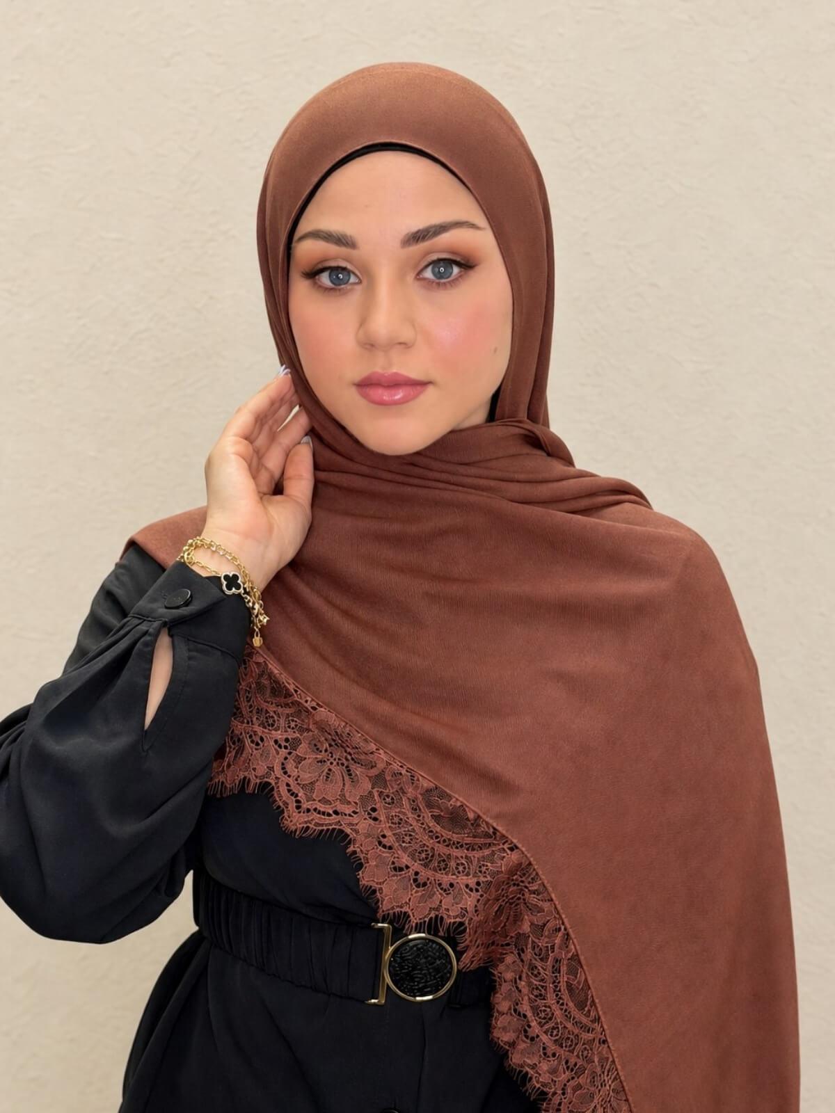 Lace Cotton Modal Hijab-Sunday Morning