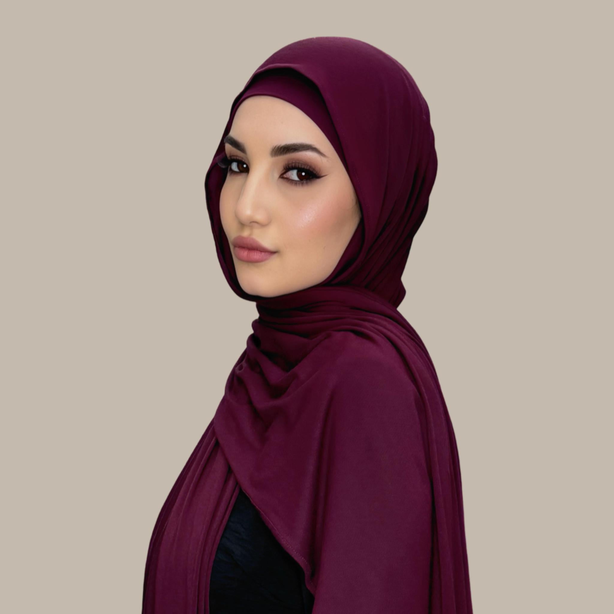 Premium Jersey hijab-Wine