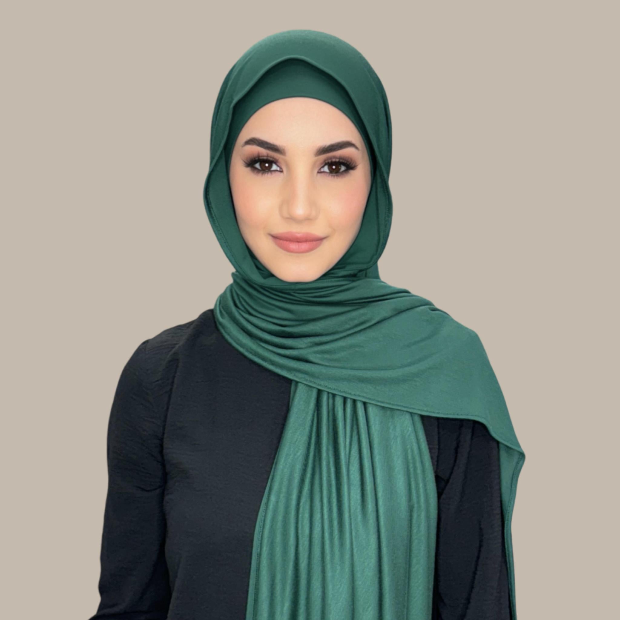 Premium Jersey Hijab-Forrest Green