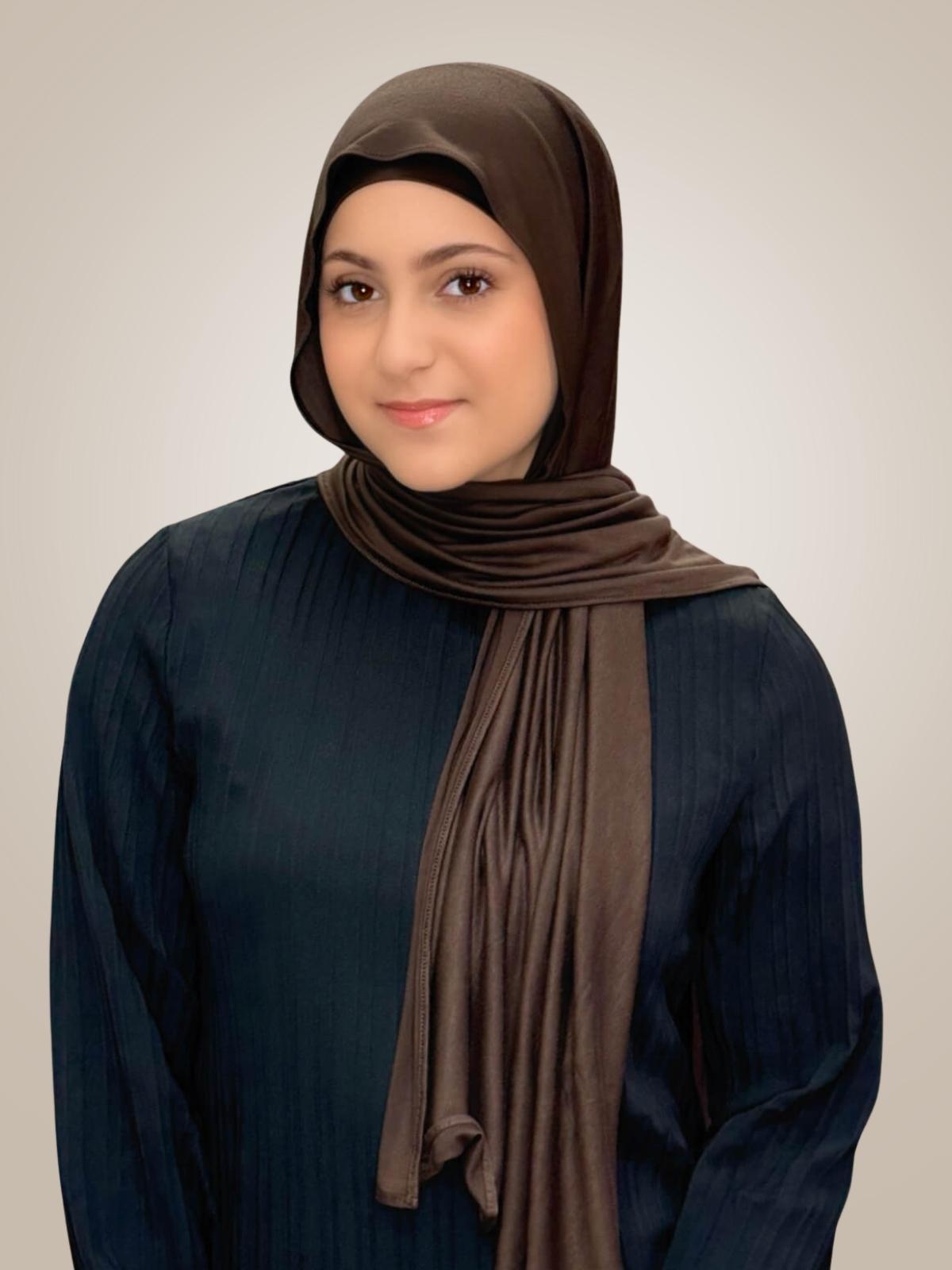 Modish Girl Premium Jersey Hijab-Chocolate Brown