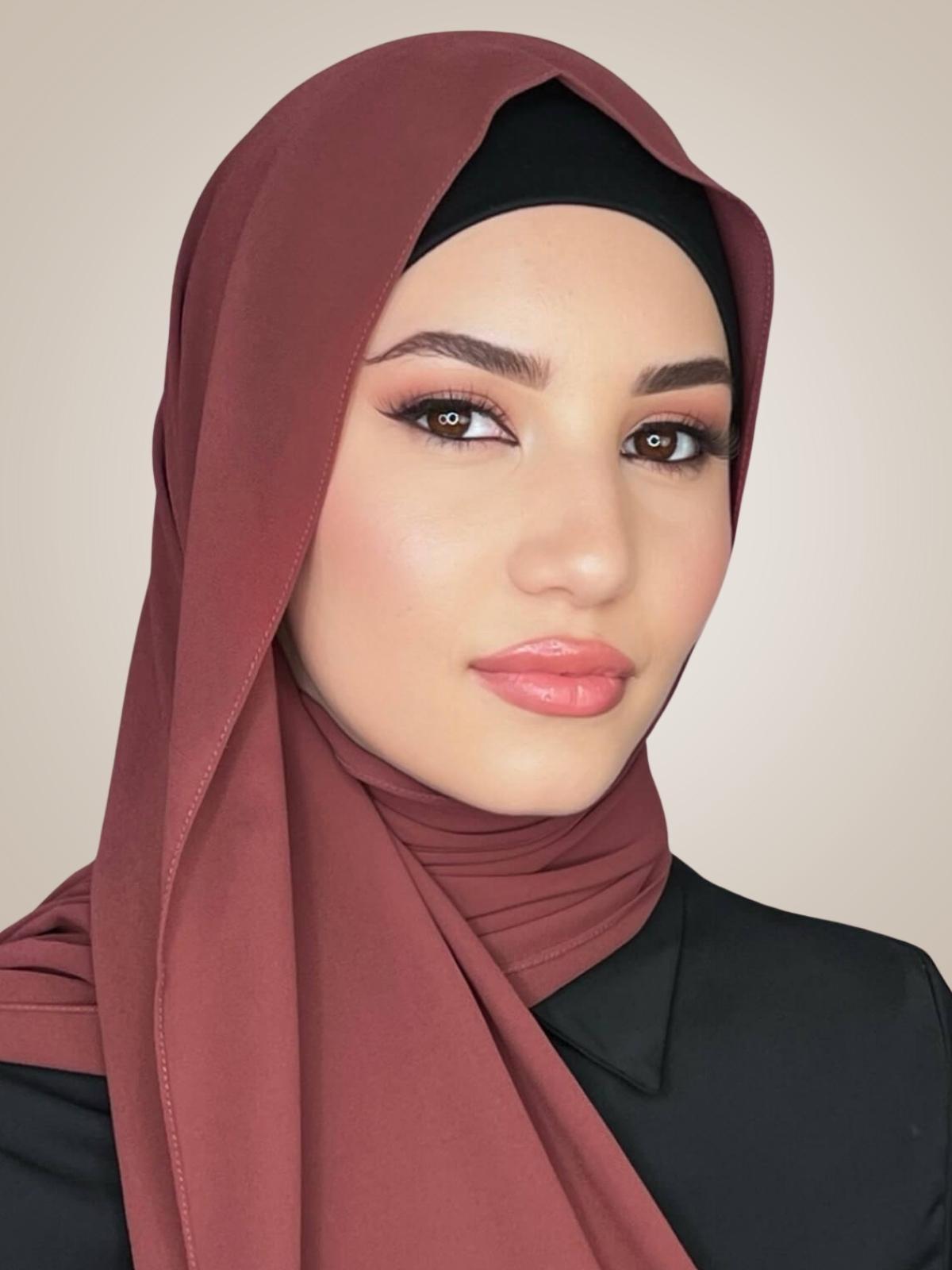 Classic Chiffon Hijab-Auburn Red