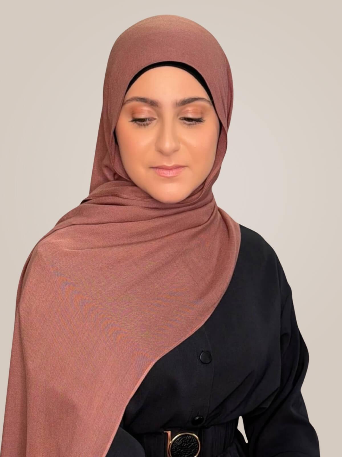 Modish Girl Cotton Modal Hijab-Desert Rose