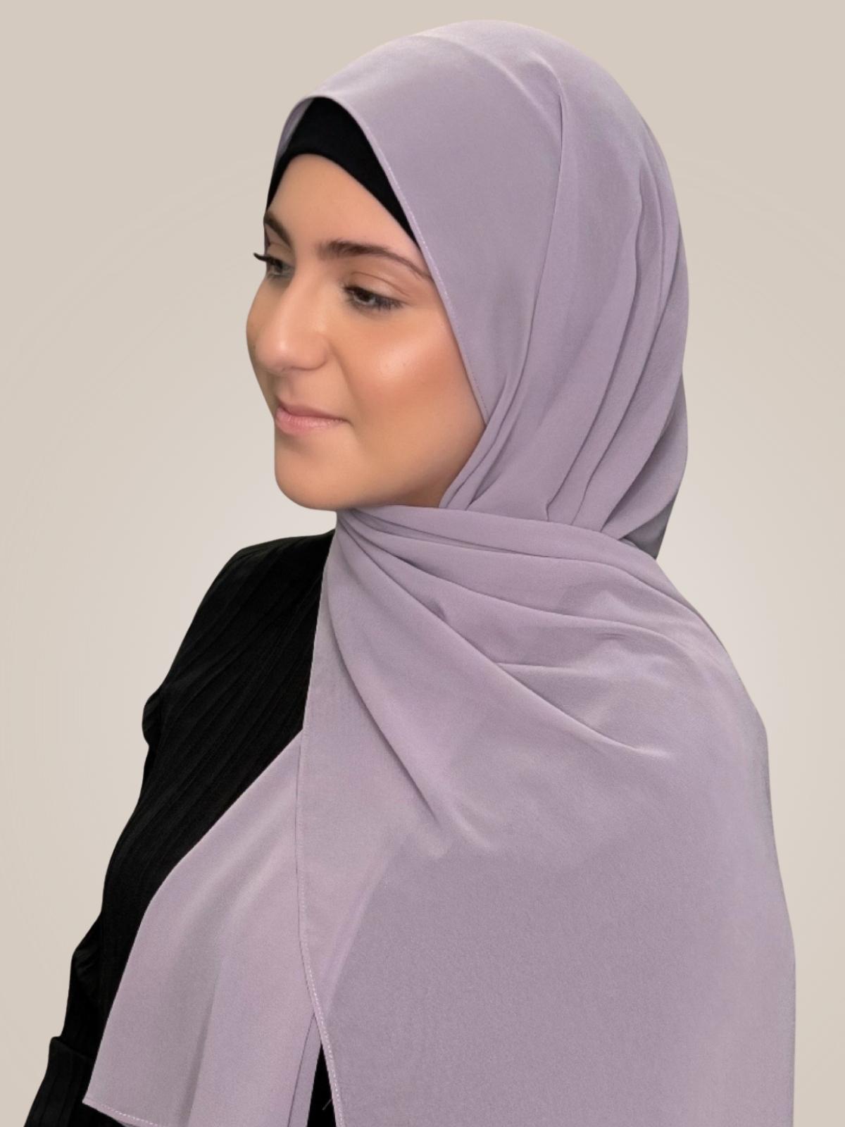 Modish Girl Luxury Chiffon Hijab-Viola
