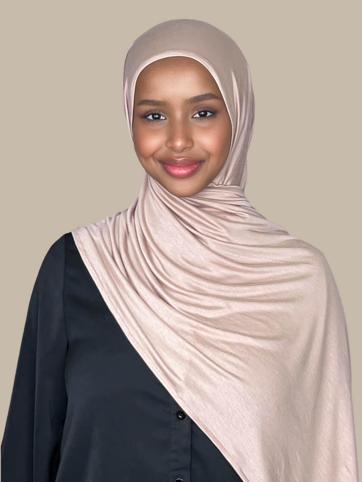 Pre-Sewn Jersey Hijab-Warm Taupe