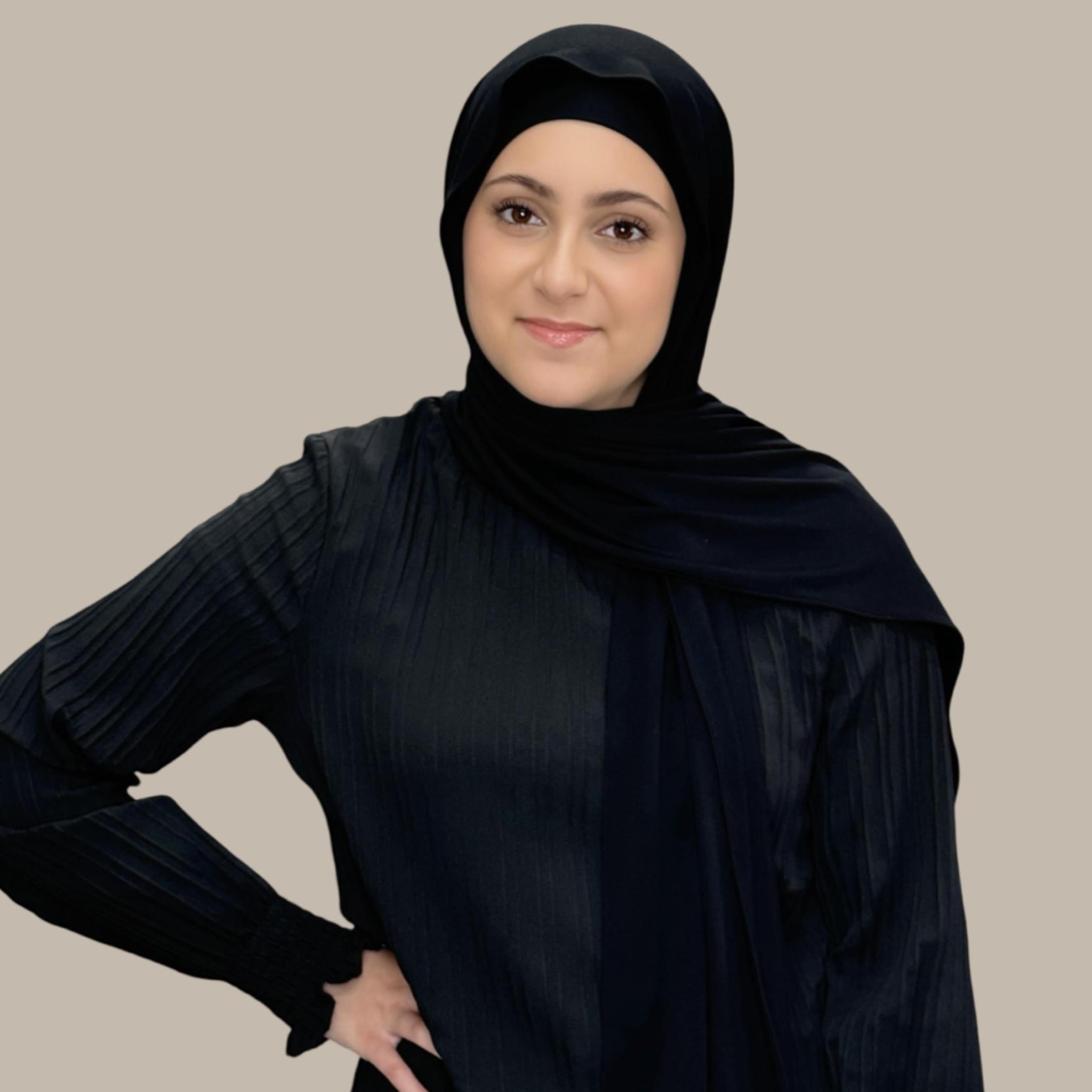 Modish Girl Premium Jersey Hijab-Black