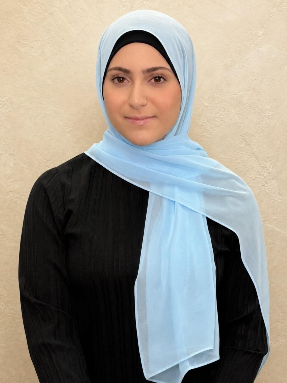Modish Girl Luxury Chiffon Hijab-Baby Blue