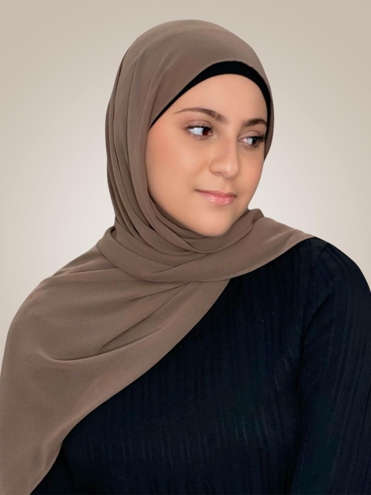 Modish Girl Luxury Chiffon Hijab-Chestnut Brown