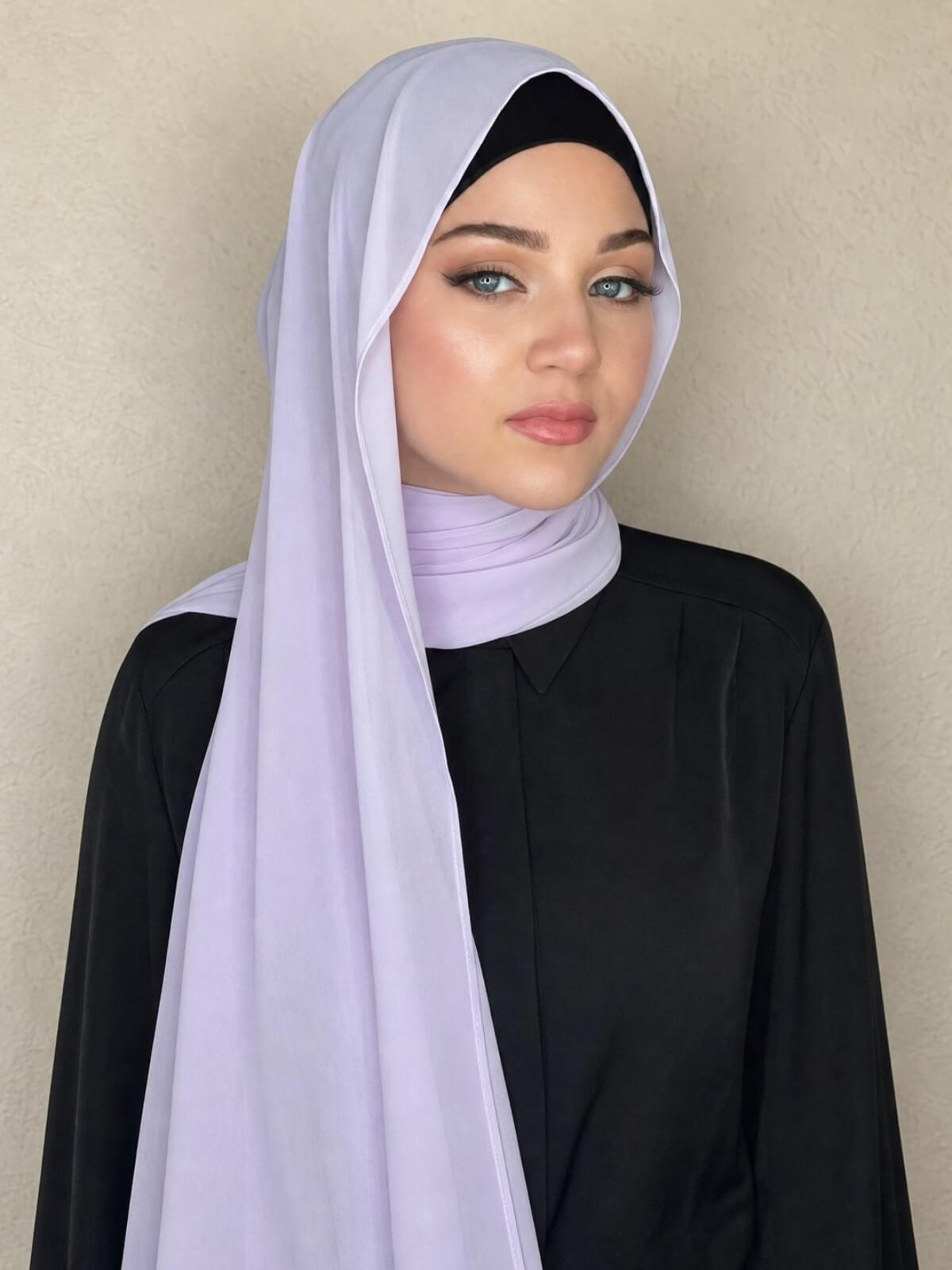 Luxury Chiffon Hijab-Lilac