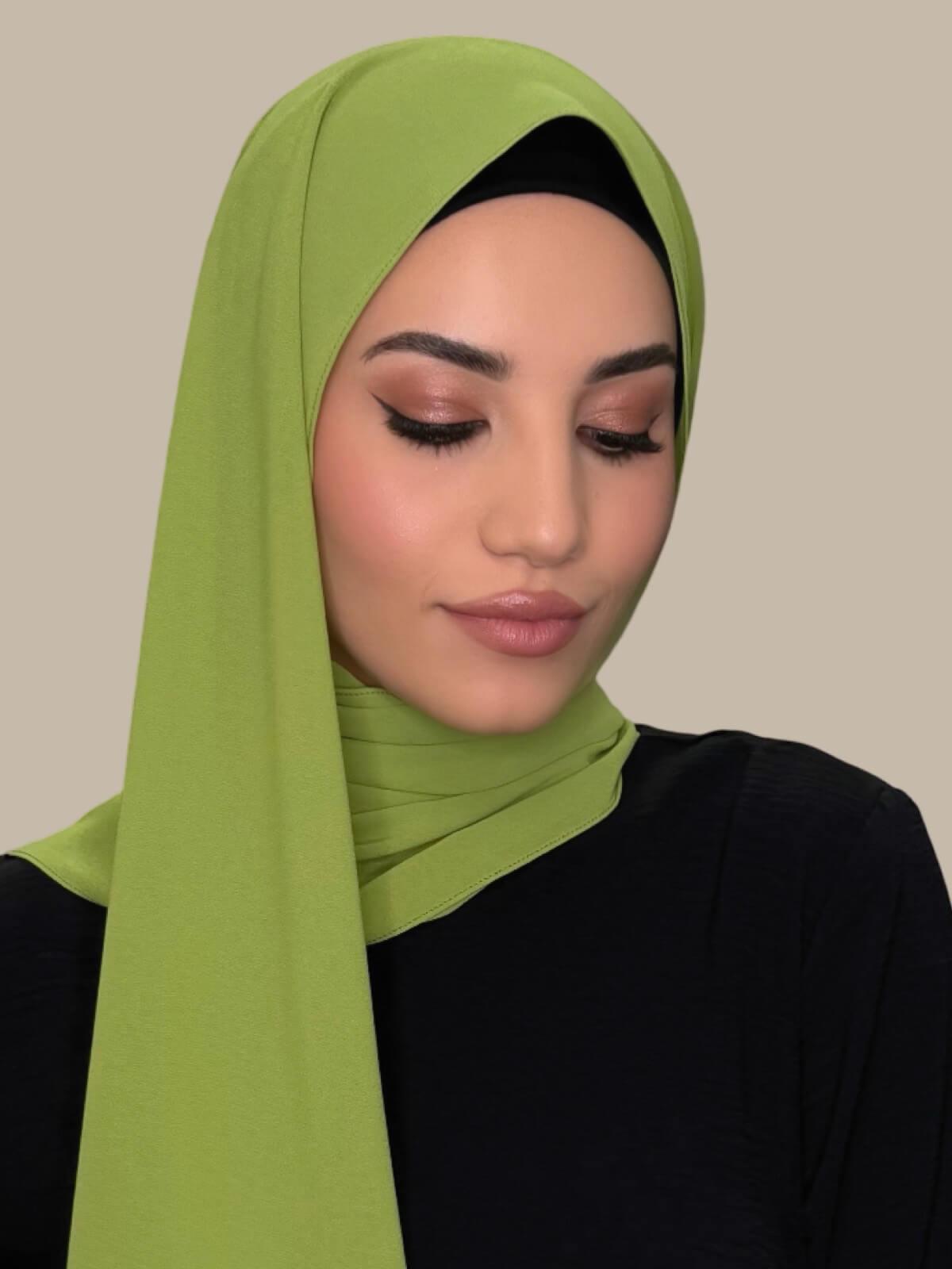 Classic Chiffon Hijab-Lime Green