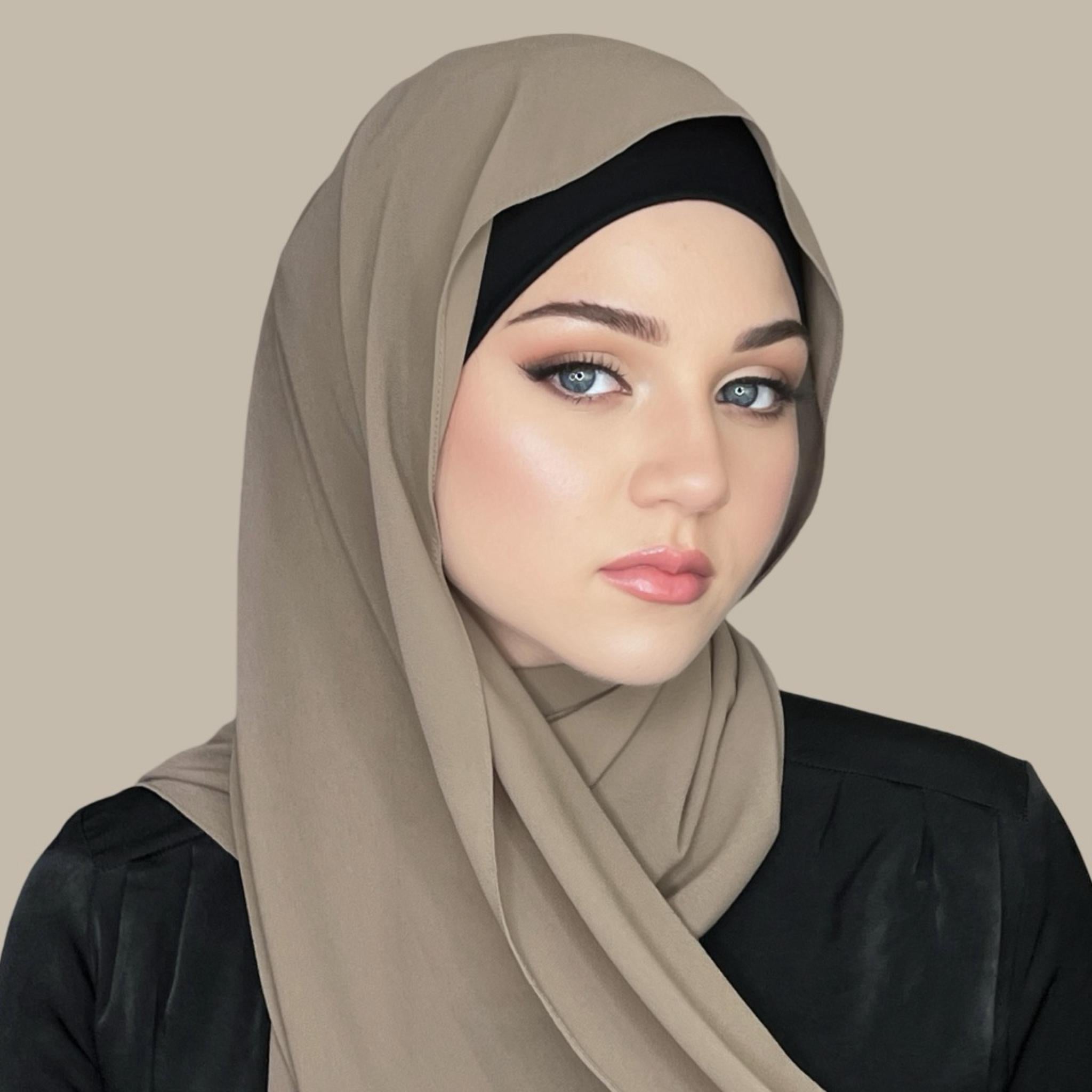 Classic Chiffon Hijab-Dark Khaki