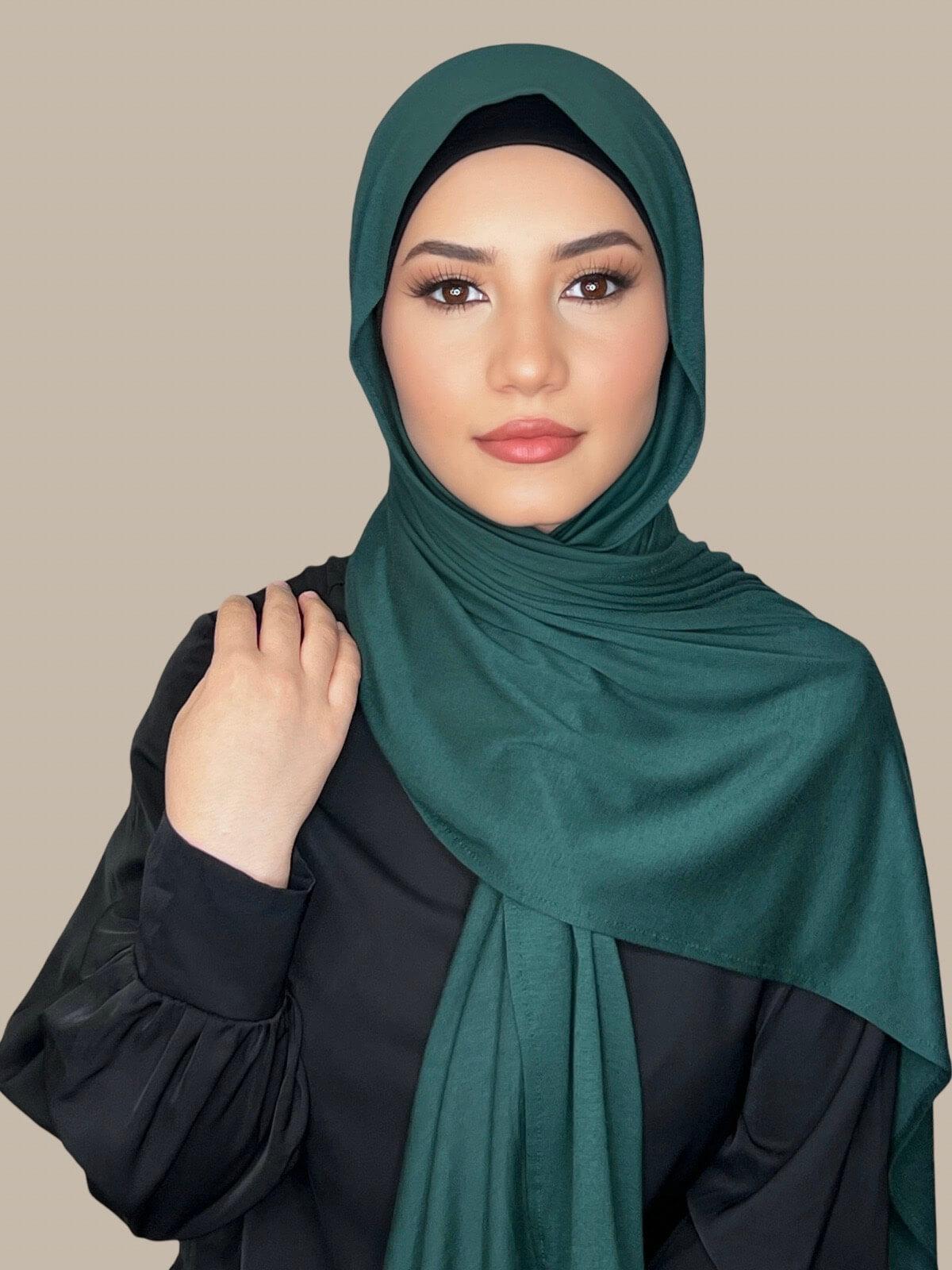 Classic Jersey Hijab-Deep Green