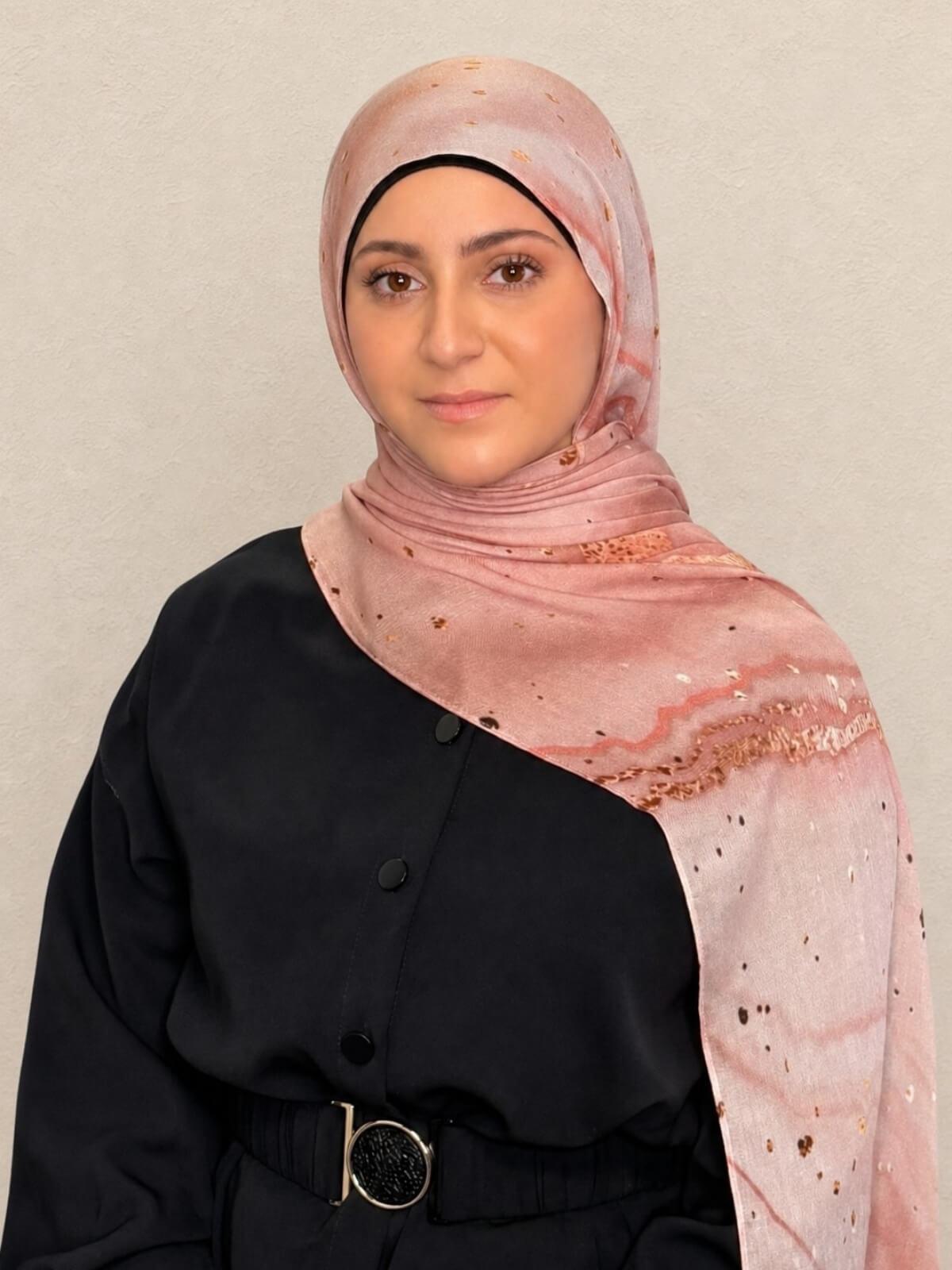 Modish Girl Print Modal Hijab-Malibu Dusk