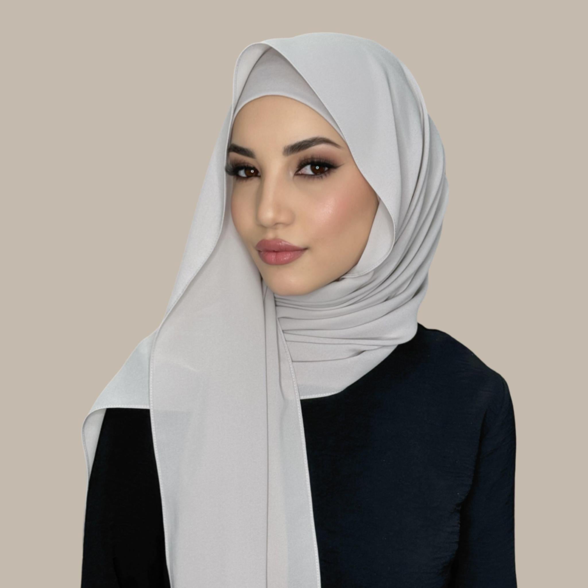 Matching Chiffon Hijab Set-Misty Lilac