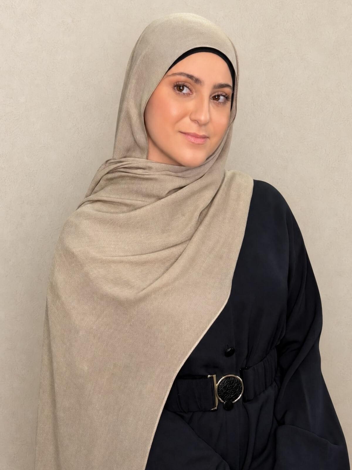 Modish Girl Cotton Modal Hijab-Wheat