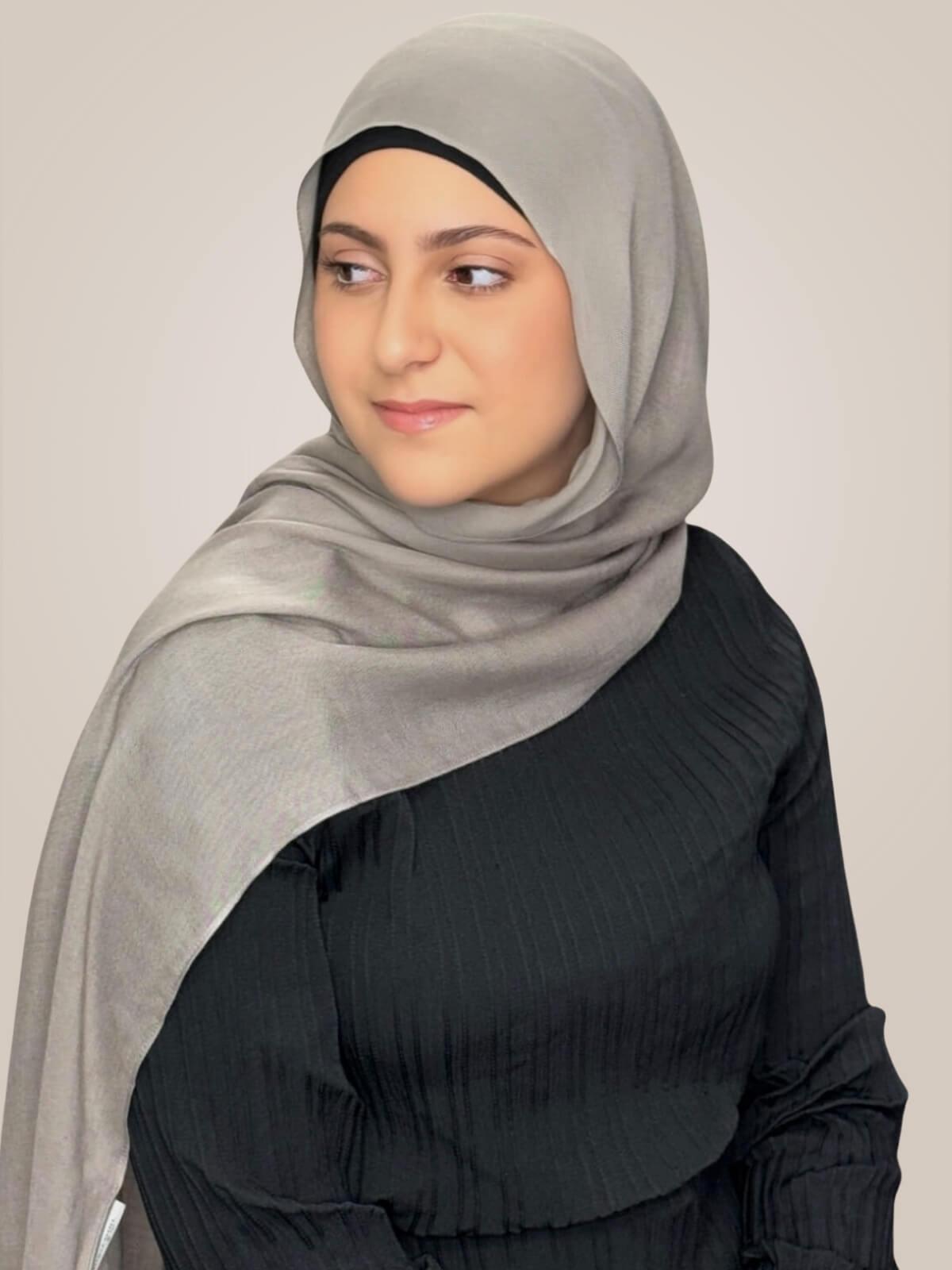 Modish Girl Cotton Modal Hijab-Oak Mist