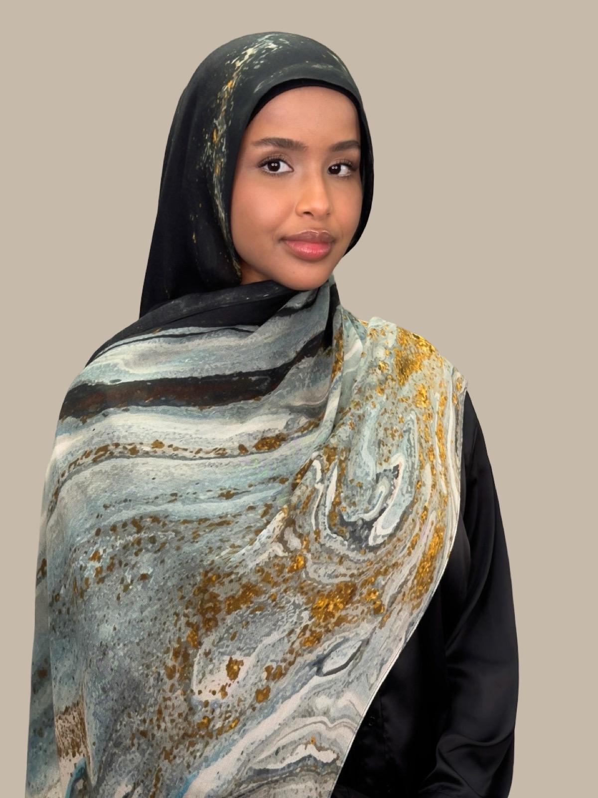 Print Modal Hijab-Sedona Slate