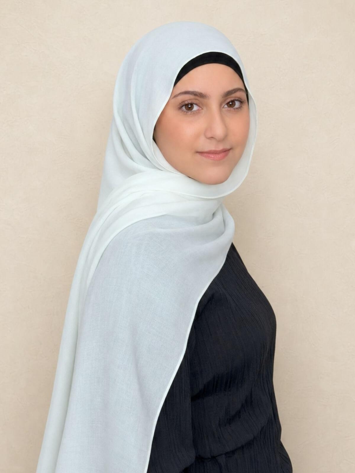 Modish Girl Cotton Modal Hijab-Porcelain