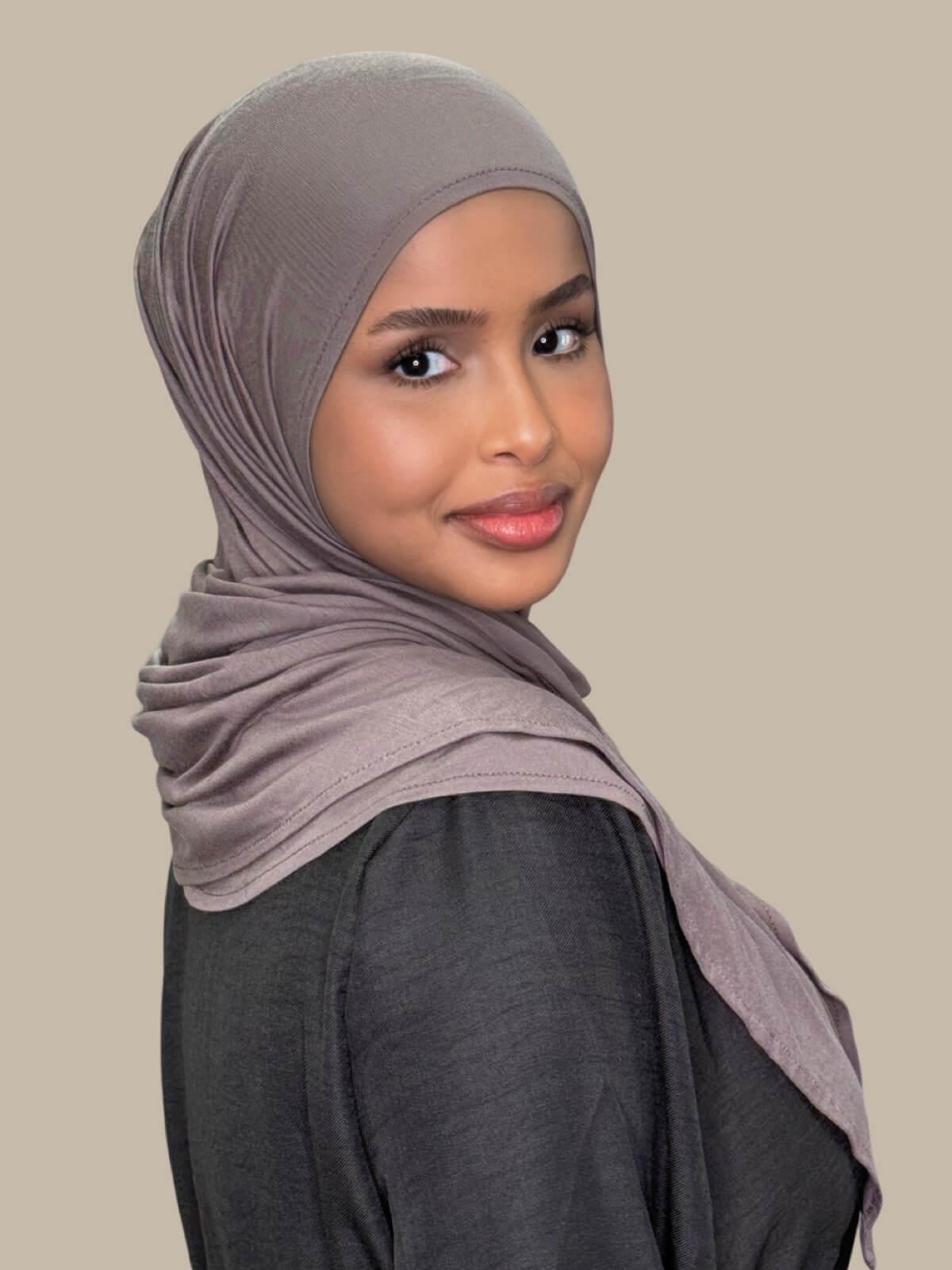 Hazel Pre-Sewn Jersey Hijab, no pins easy to wear