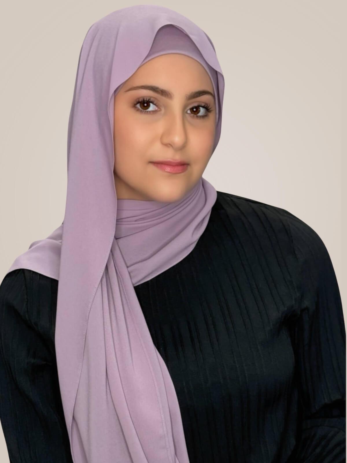 Modish Girl Matching Chiffon Hijab Set-Barely Mauve