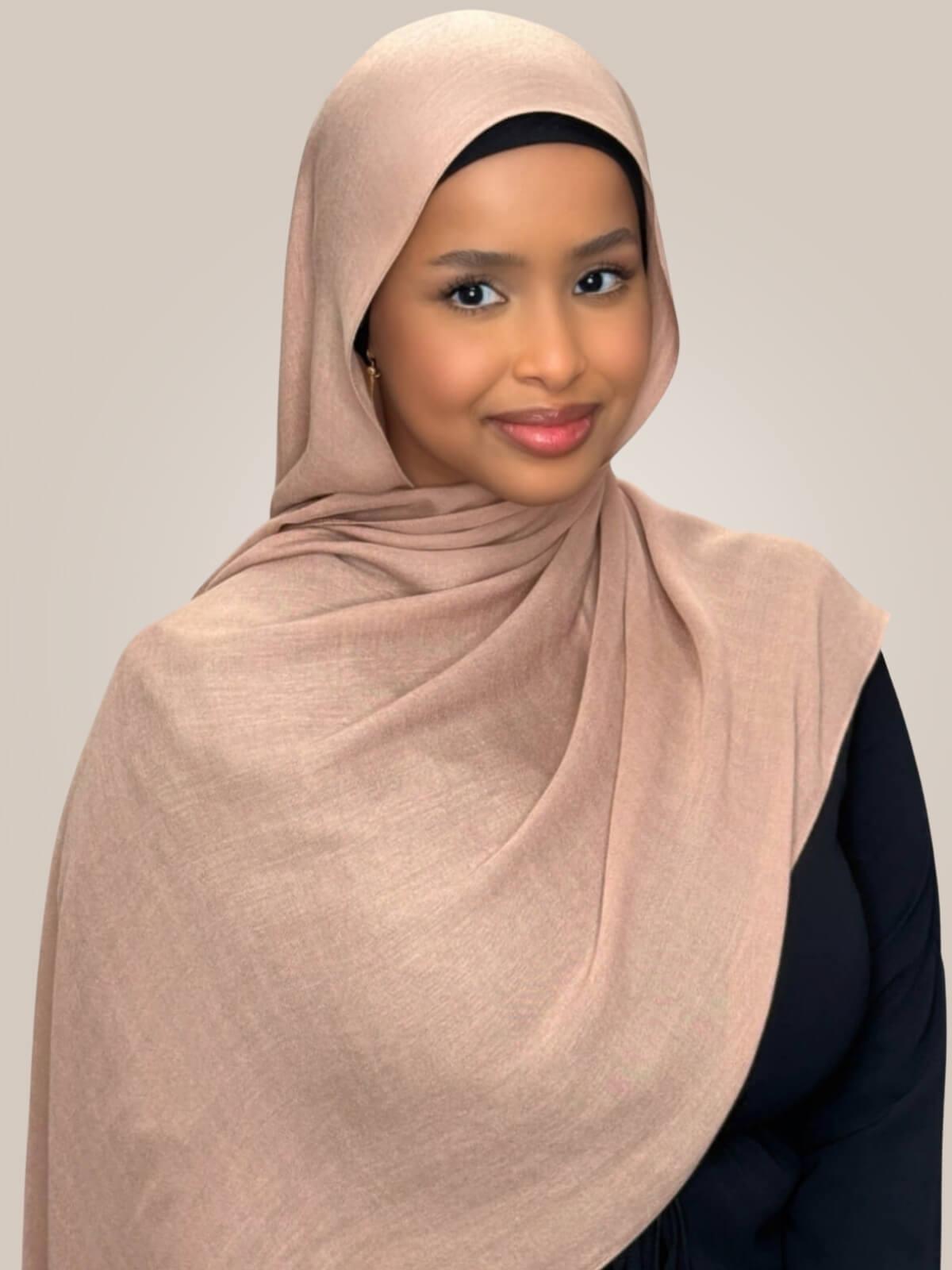 Cotton Modal Hijab-Cocoa Beige