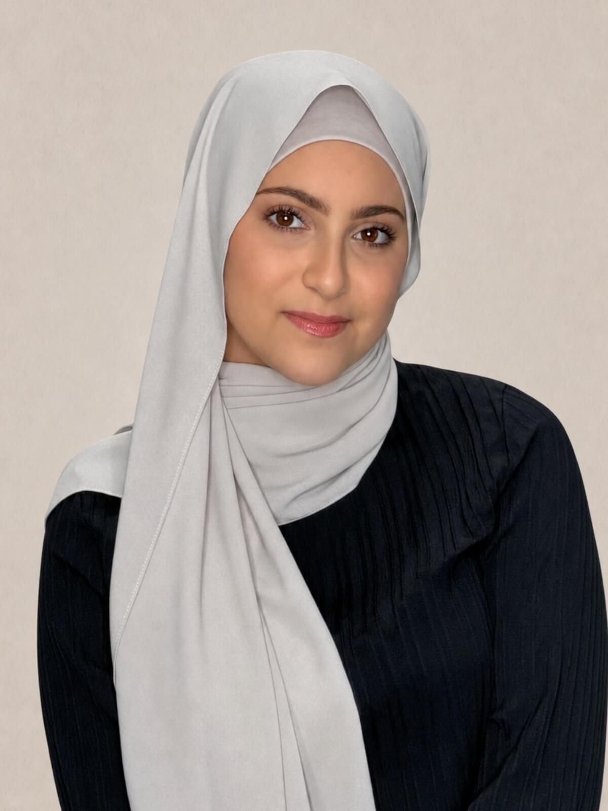 Modish Girl Matching Chiffon Hijab Set-Misty Lilac