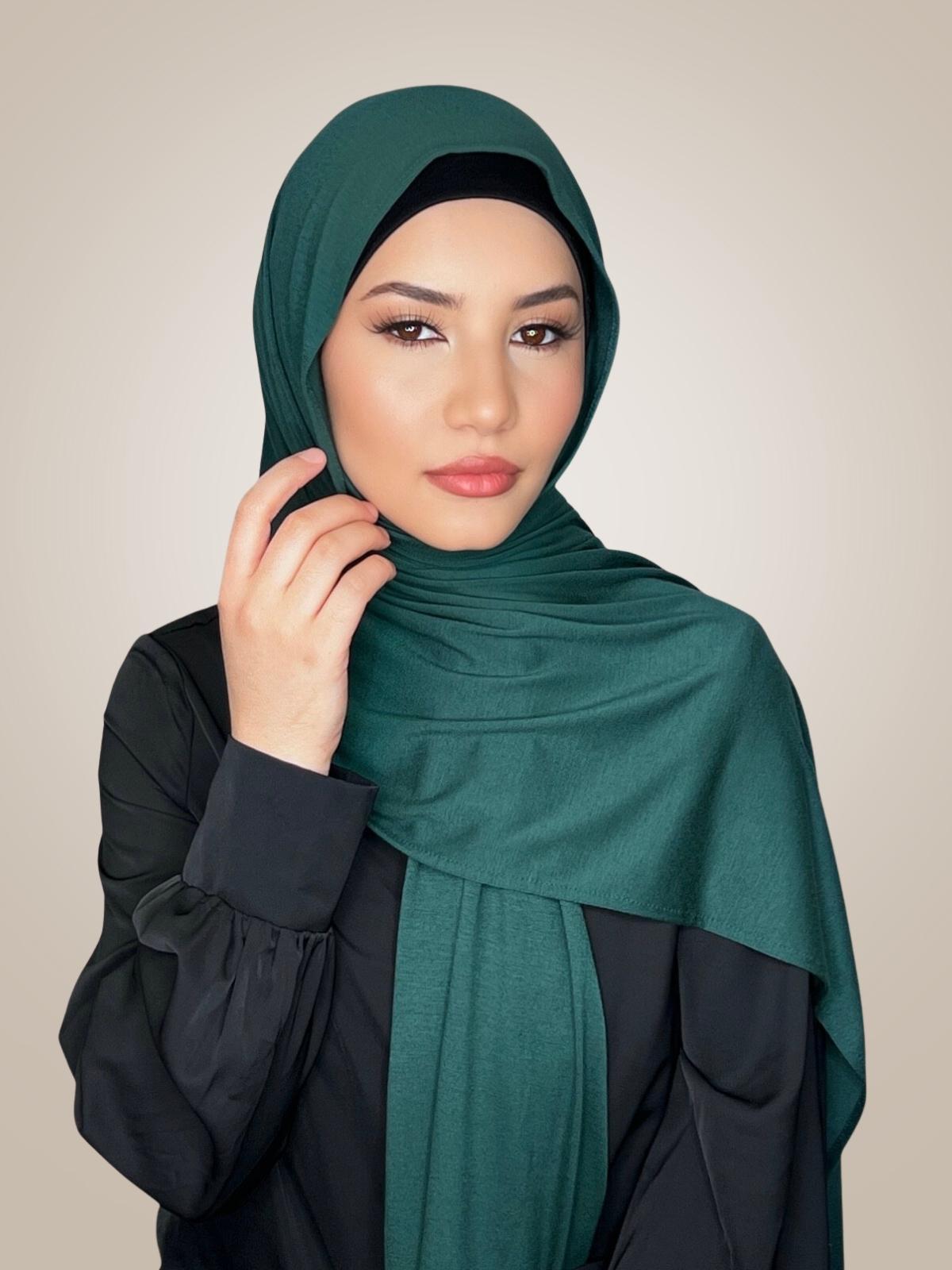Classic Jersey Hijab-Deep Green