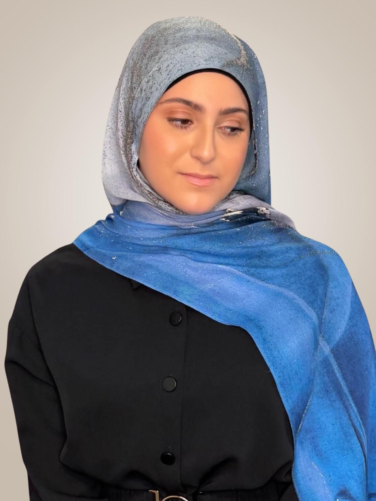 Modish Girl Print Modal Hijab-Santorini Night
