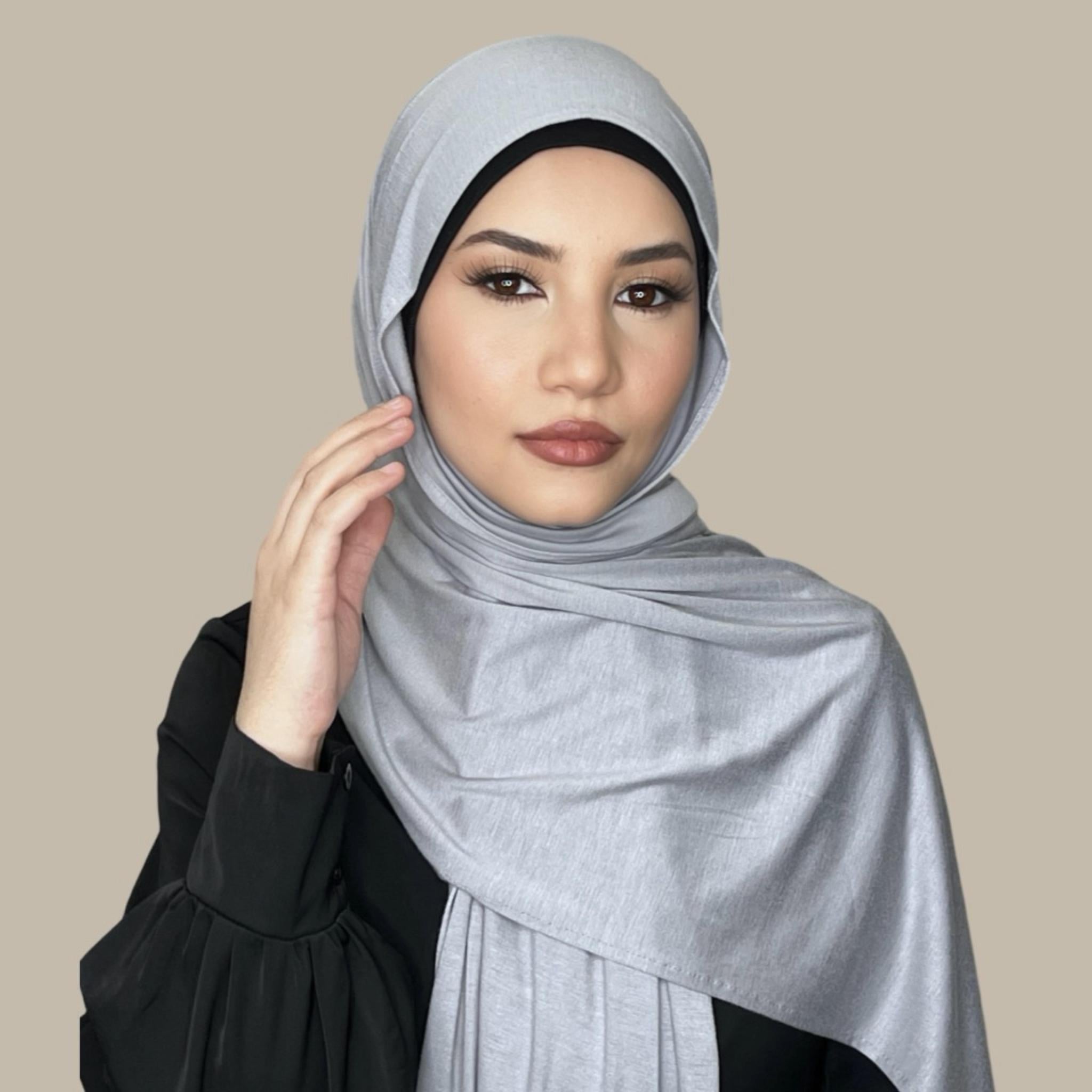 Classic Jersey Hijab-Steel Grey