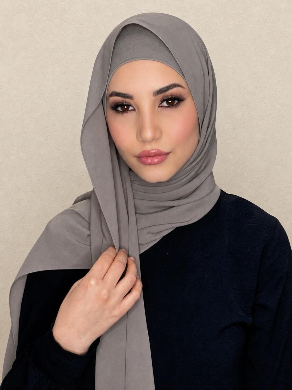 Matching Chiffon Hijab Set-Truffle