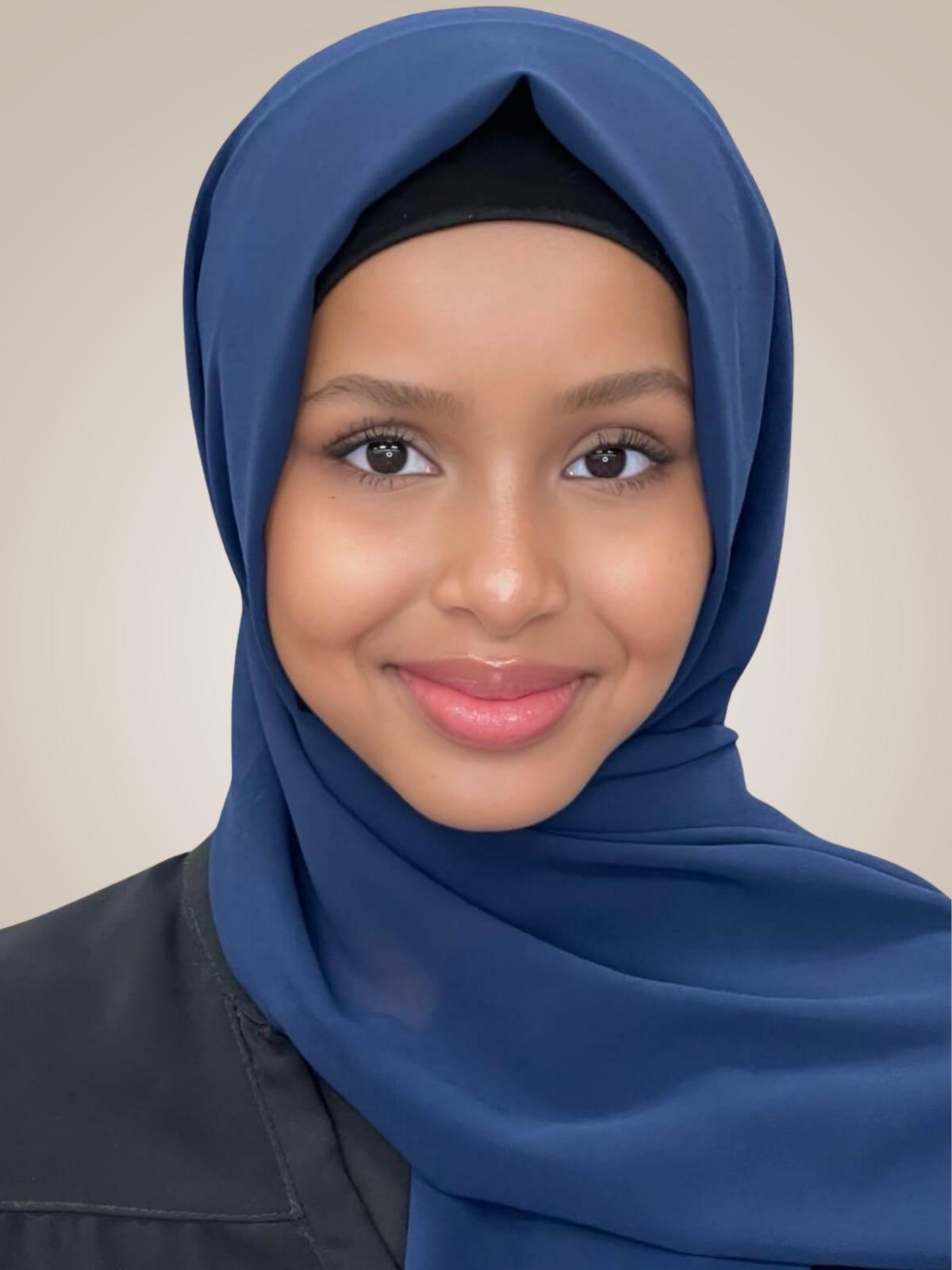 Classic Chiffon Hijab-Navy