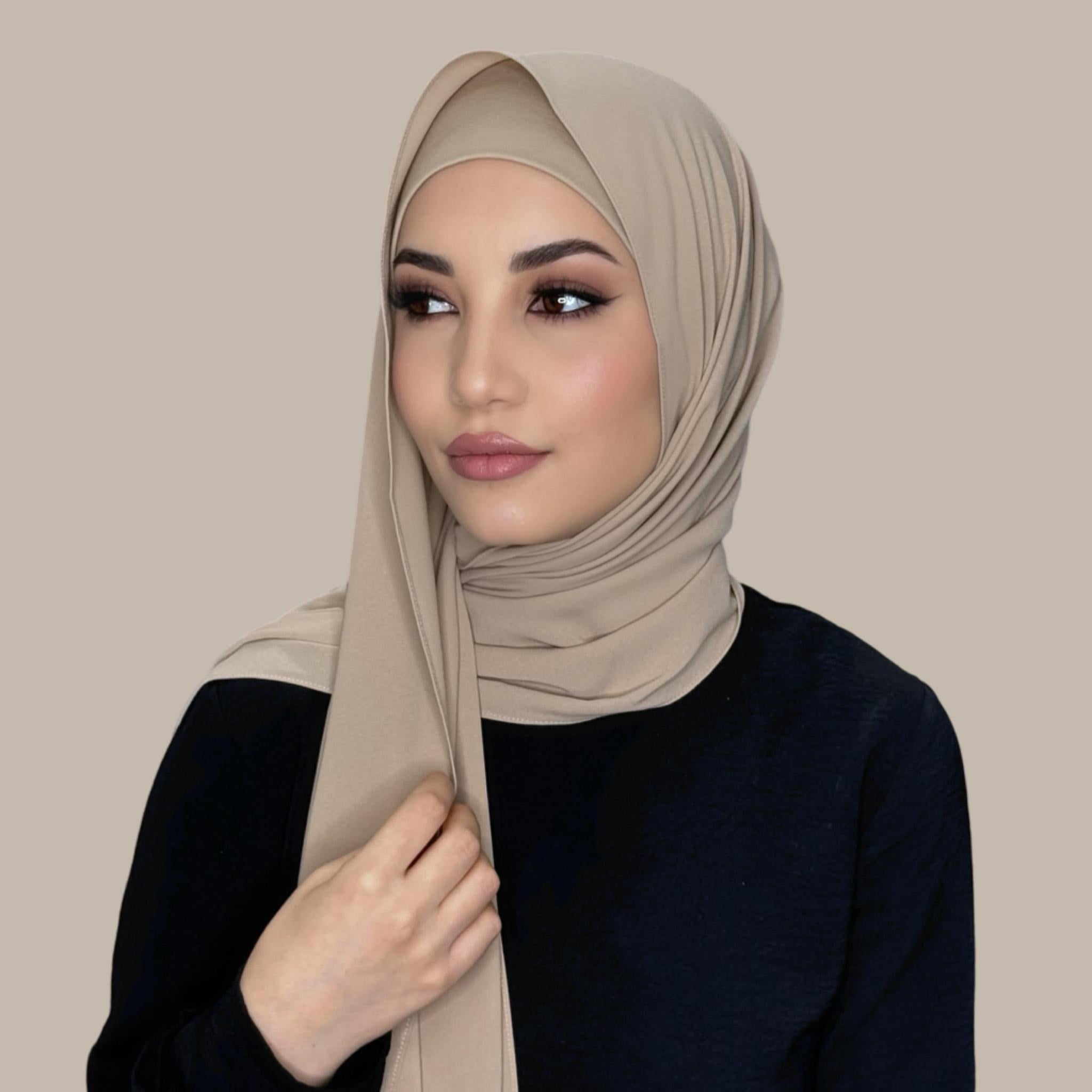 Matching Chiffon Hijab Set-Desert