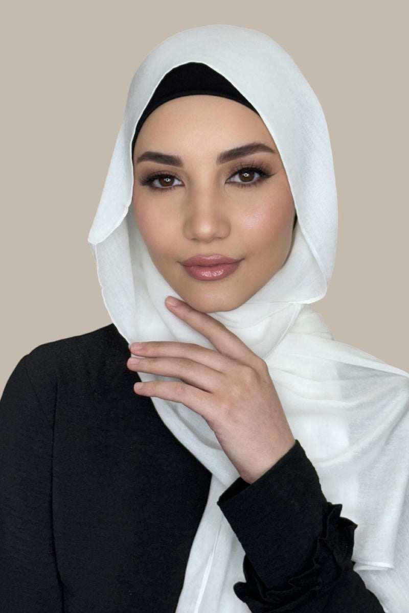 Cotton Modal Hijab-Porcelain