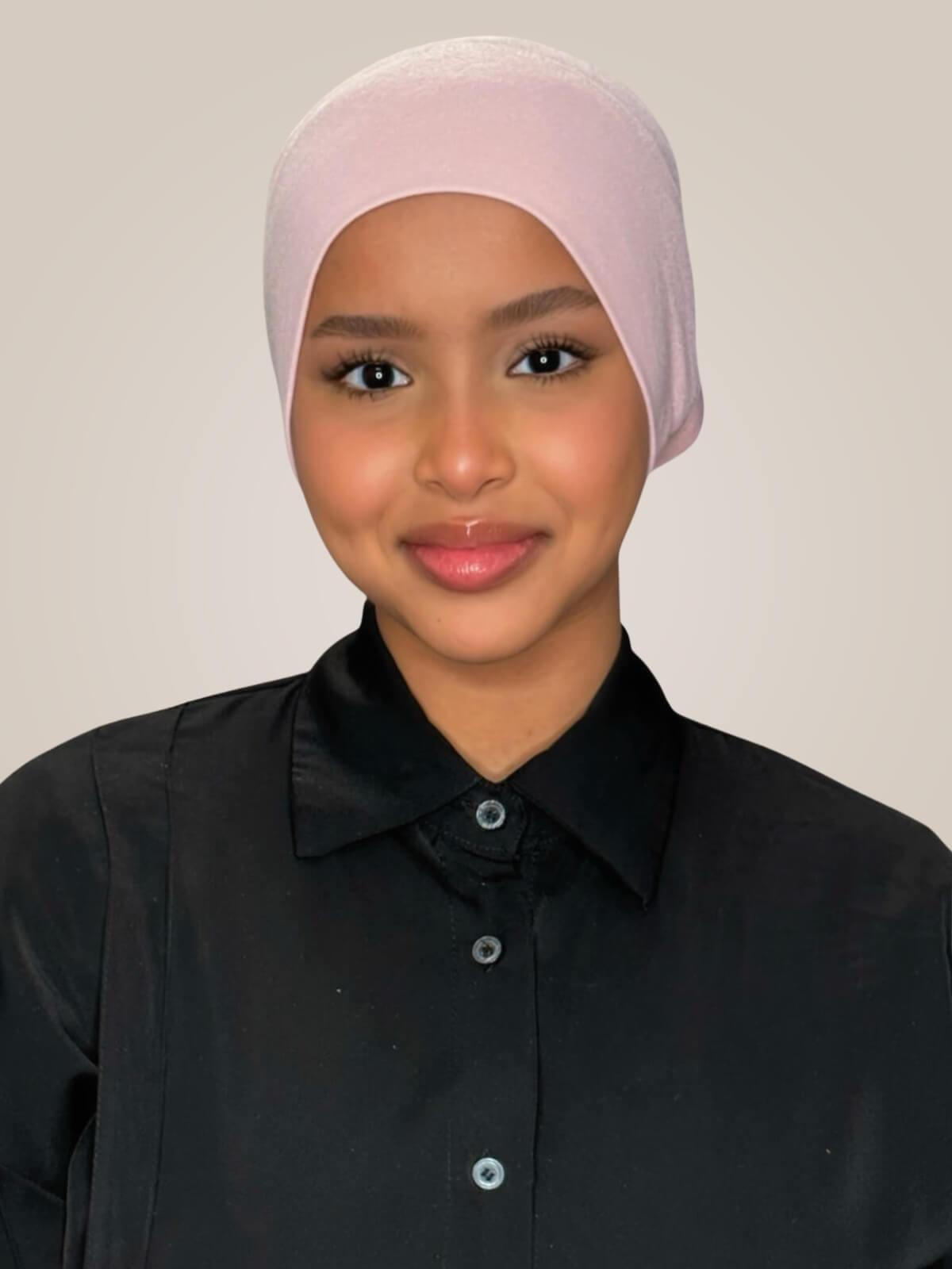 Premium Cotton Underscarf-Blush Rose