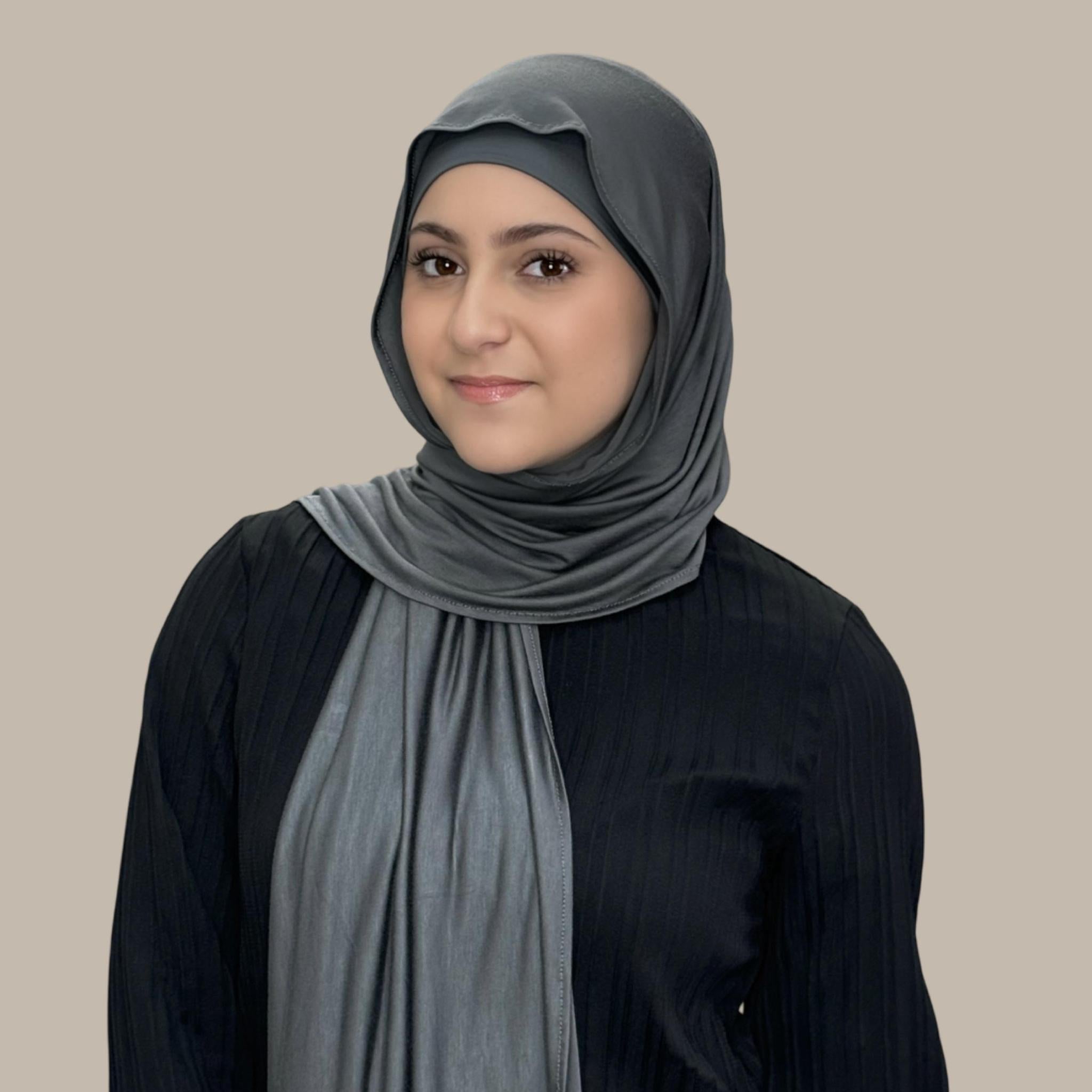 Modish Girl Premium Jersey hijab-Pebble Grey