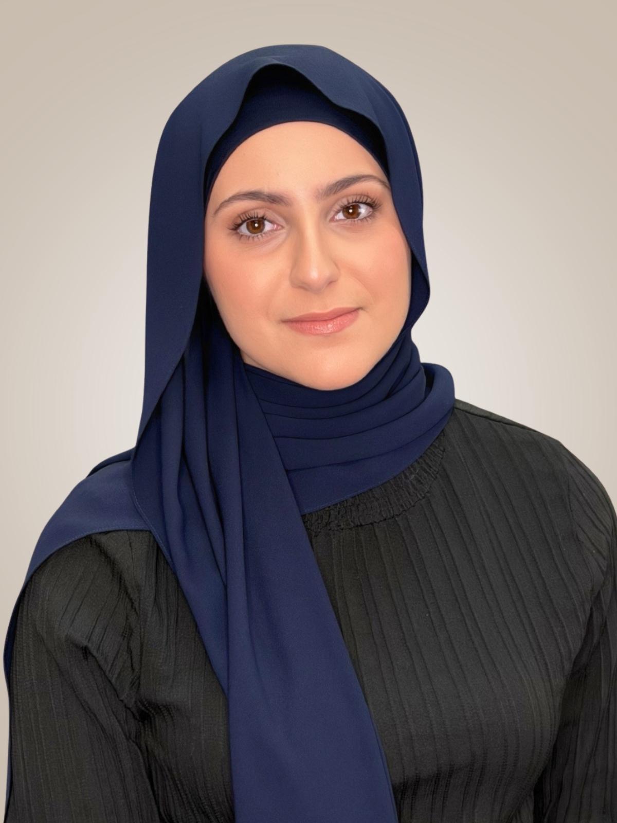 Modish Girl Matching Chiffon Hijab Set-Dark Slate