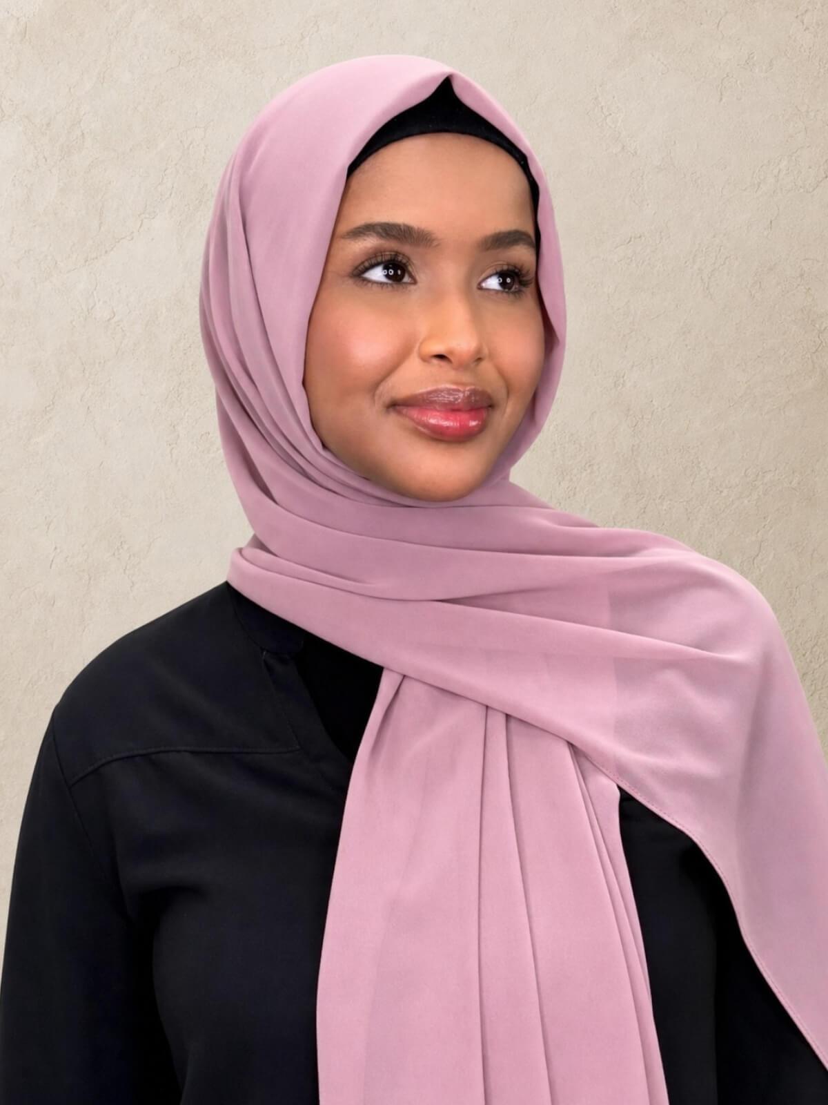 Luxury Chiffon Hijab-Orchid