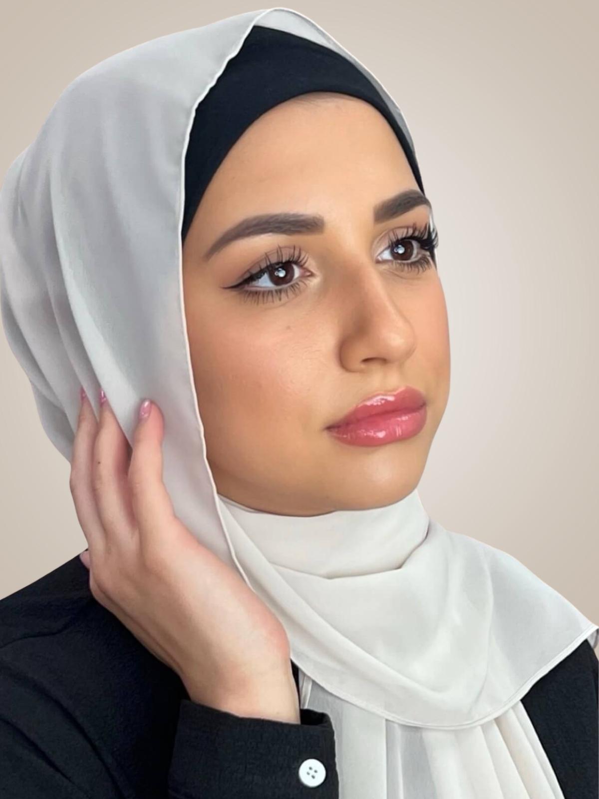 Luxury Chiffon Hijab-Ancient Ivory