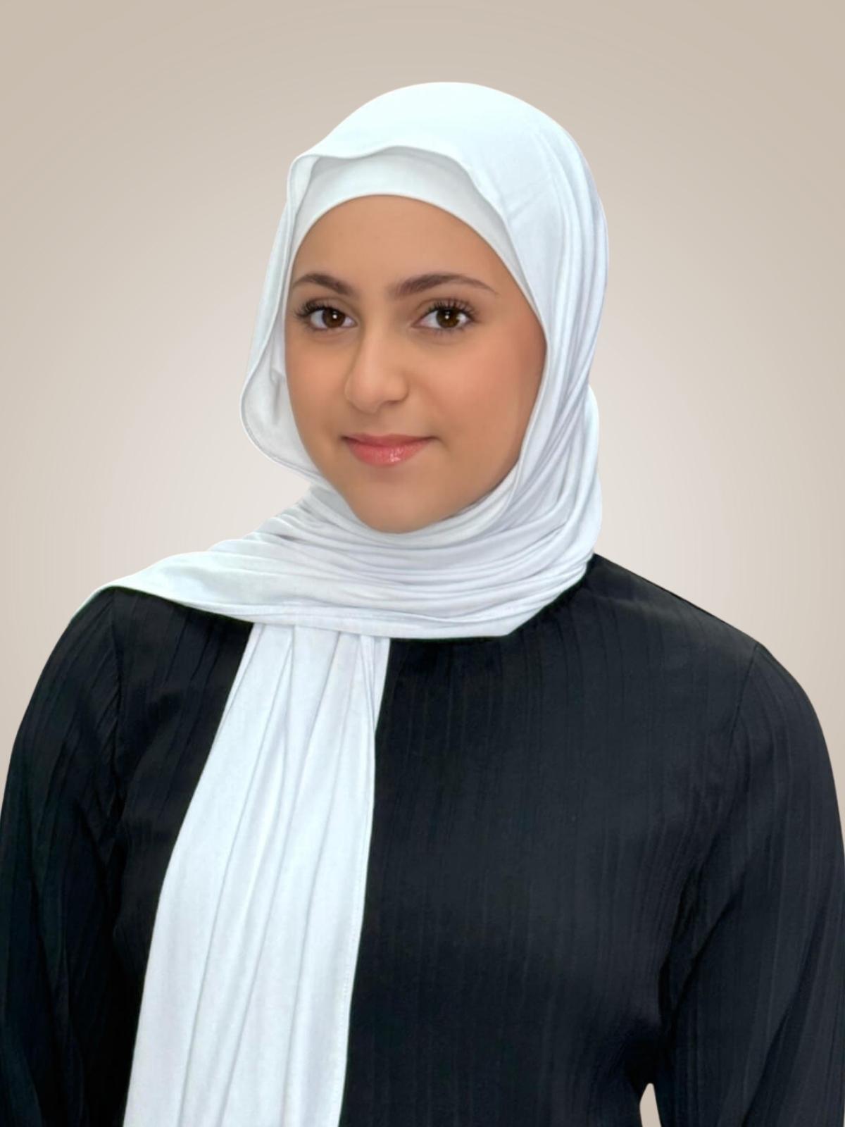 Modish Girl Premium Jersey Hijab-White