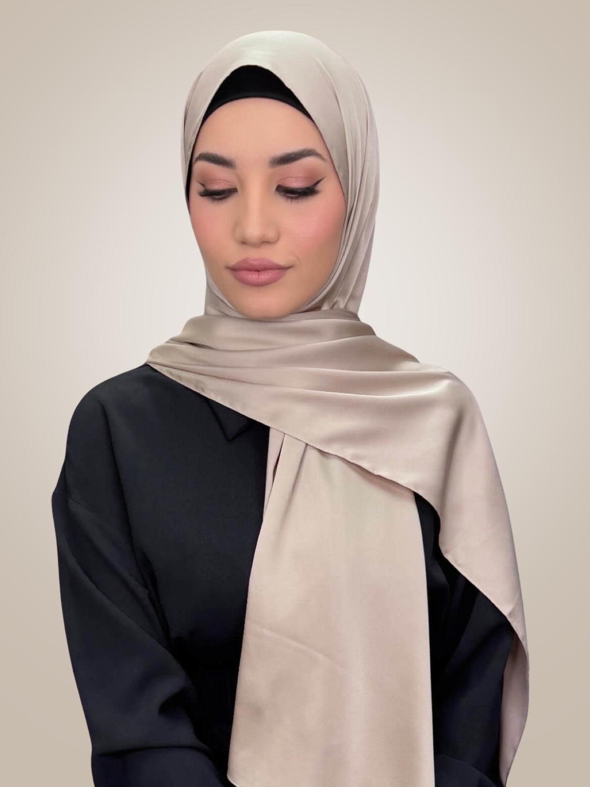 Premium Satin Hijab-Toasted Sand