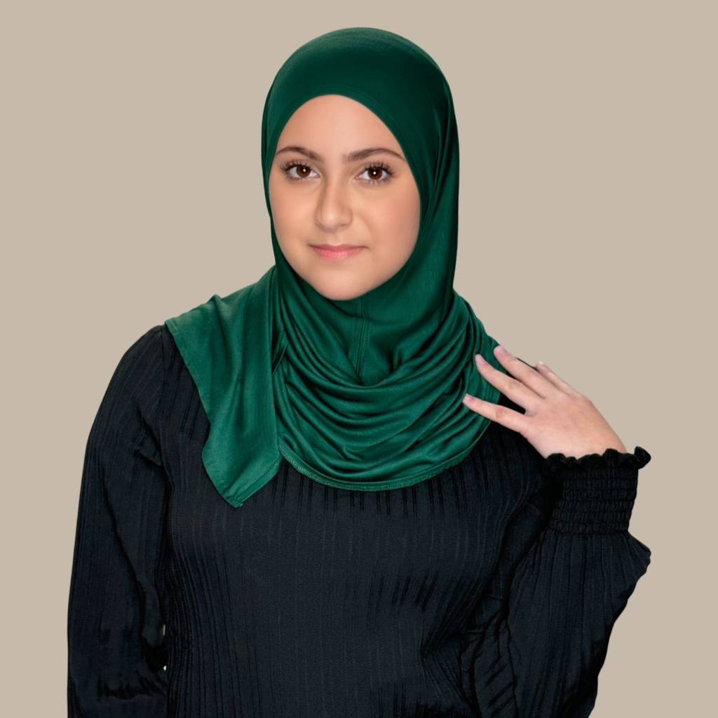 Modish Girl Pre-Sewn Jersey hijab-Forrest Green - Modish Hijab