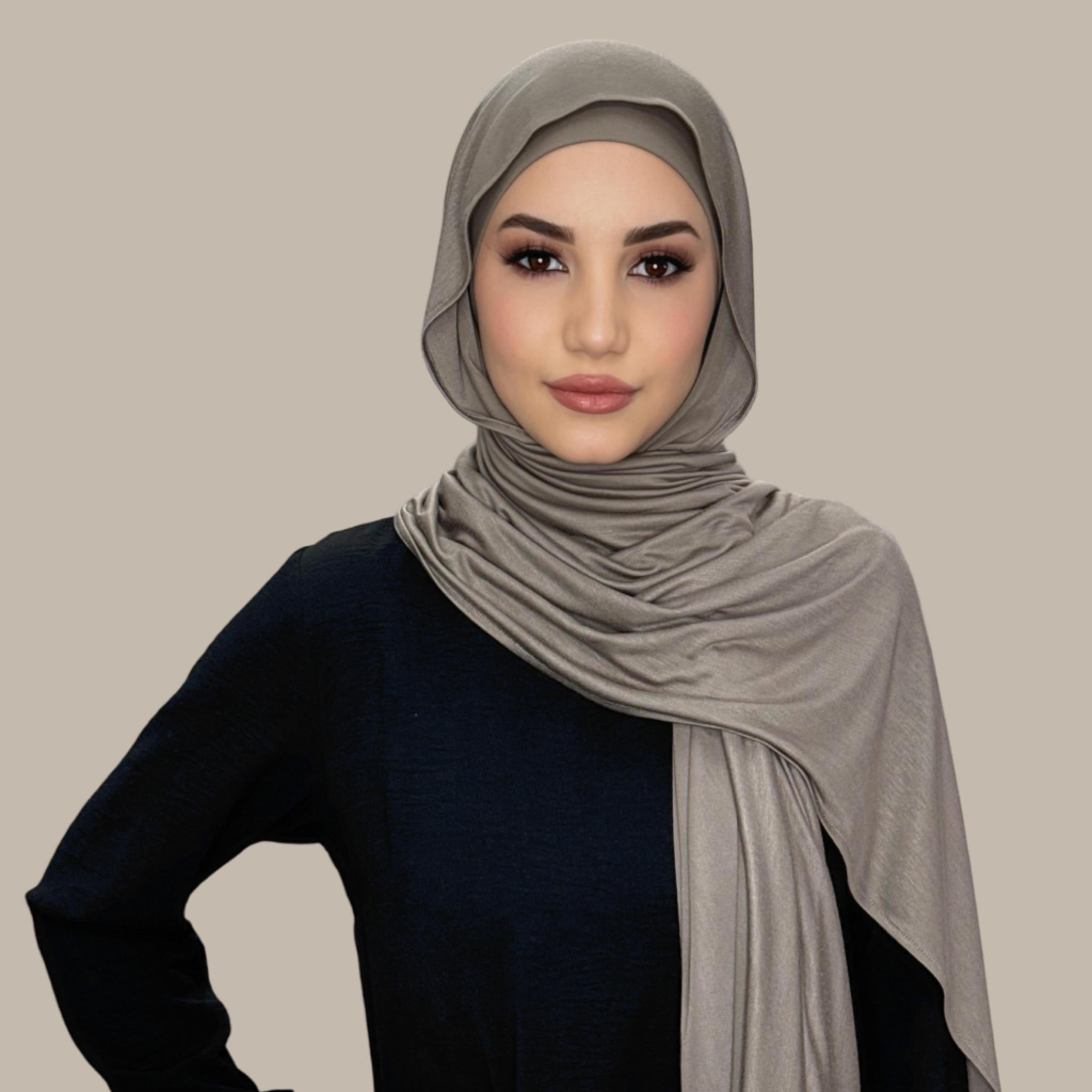 Premium Jersey hijab-Sandstone