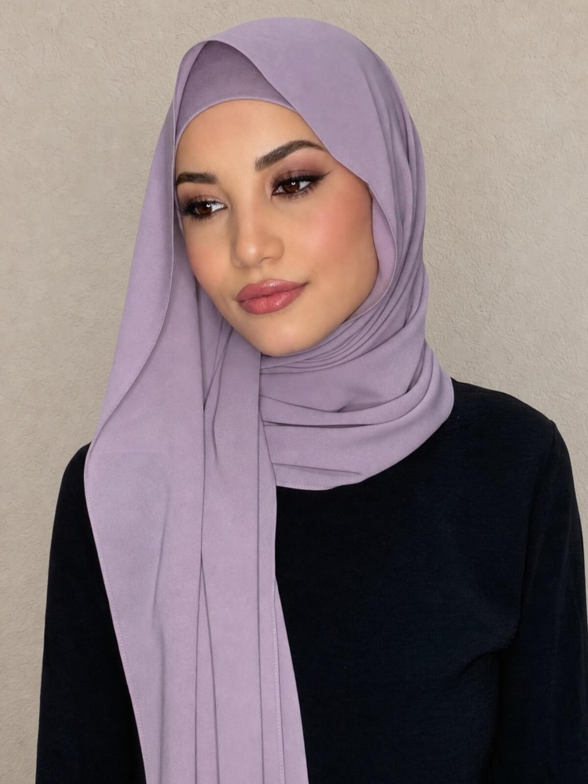Matching Chiffon Hijab Set-Barely Mauve